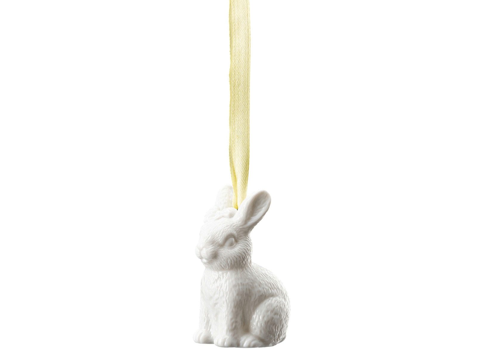 Hutschenreuther Dekofigur Osteranhänger Weiss Hase sitzend, Anhänger