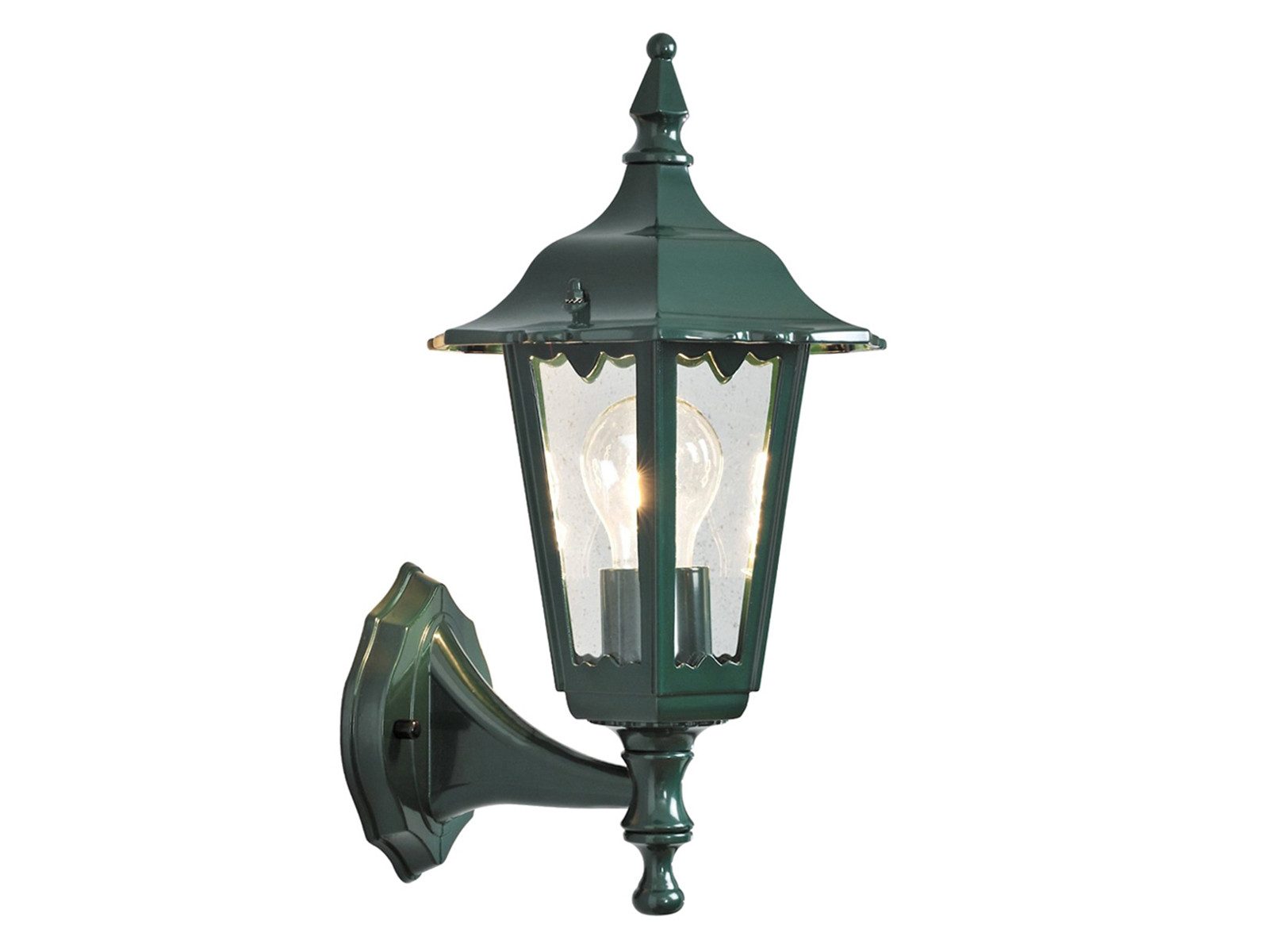 KONSTSMIDE LED Außen-Wandleuchte antike Wand-Laterne stehend, Höhe 36cm, LED wechselbar, Warmweiß, Außenleuchte zur Fassadenbeleuchtung, inkl. E27 Leuchtmittel