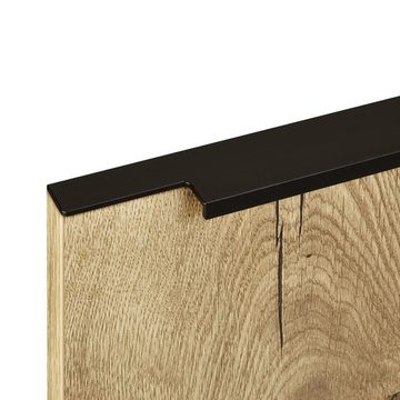 SO-TECH® Möbelgriff SMAL schwarz gebürstet Griffleiste mit Harpunensteg-Montage (1-St), ZUM EINFRÄSEN UND EINLEIMEN Länge 146 mm