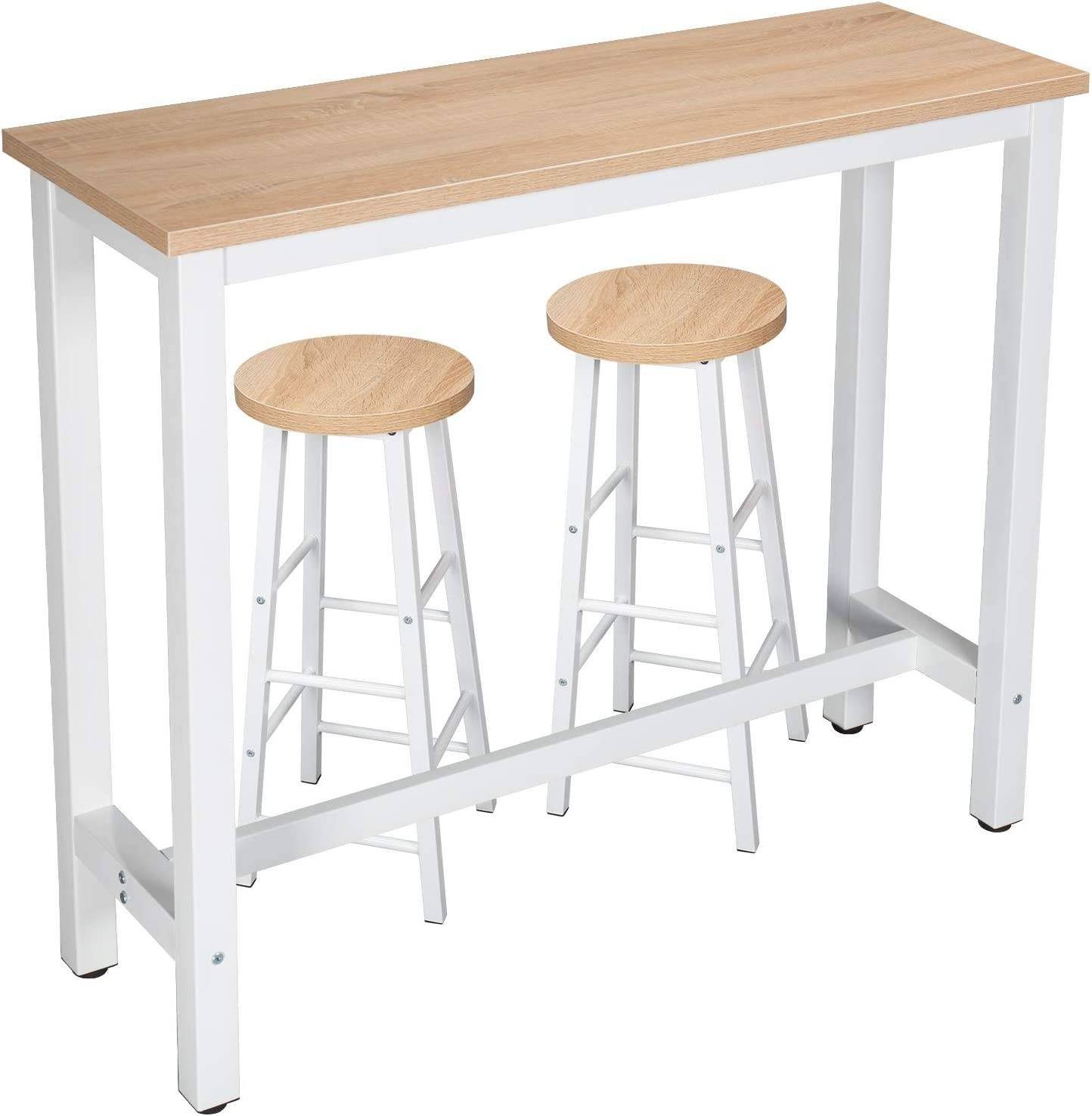 Woltu Bartisch, 1x Bartisch+2x Barhocker Set günstig online kaufen