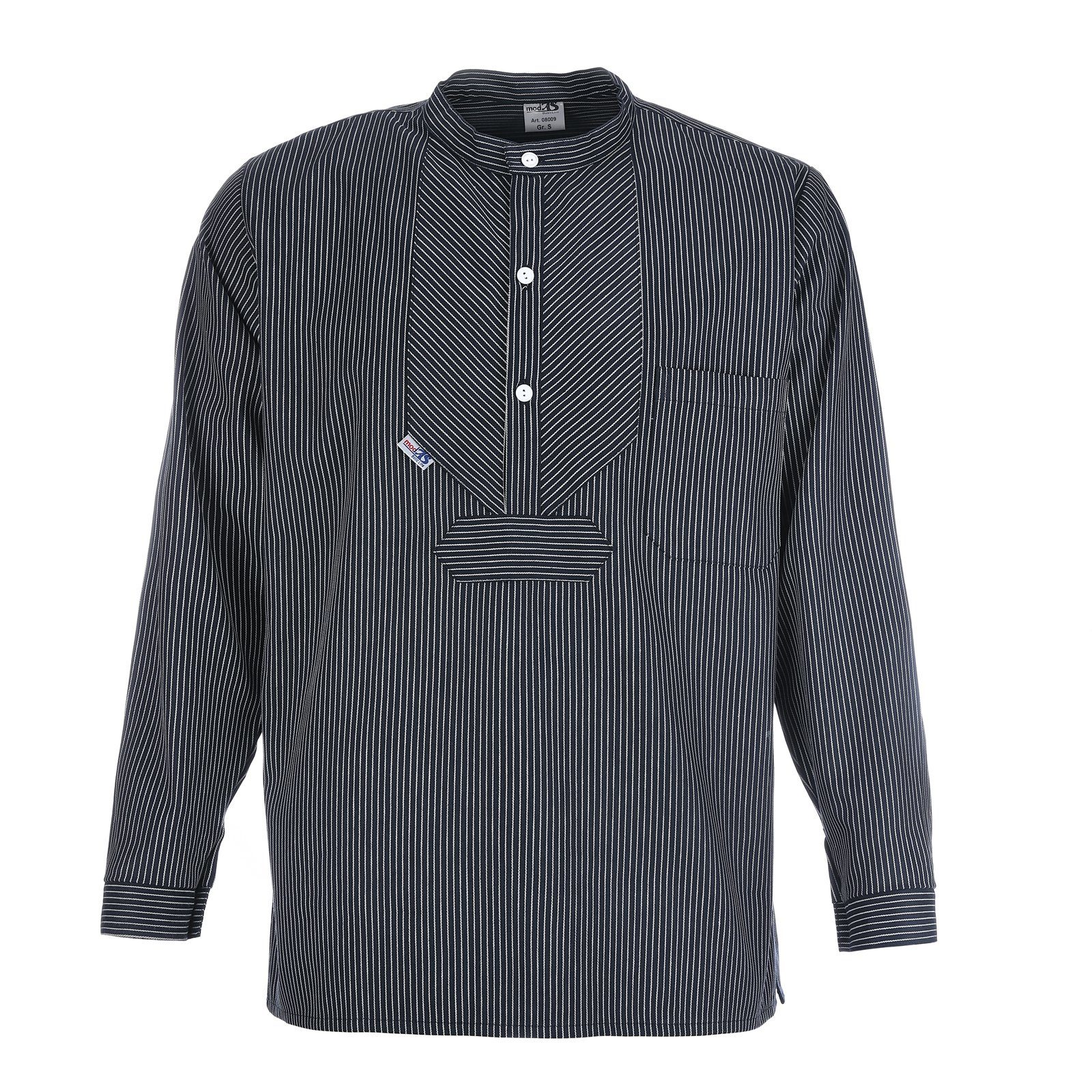 modAS Langarmhemd Unisex Fischerhemd Basic Line - Finkenwerder Hemd gestreift Baumwolle