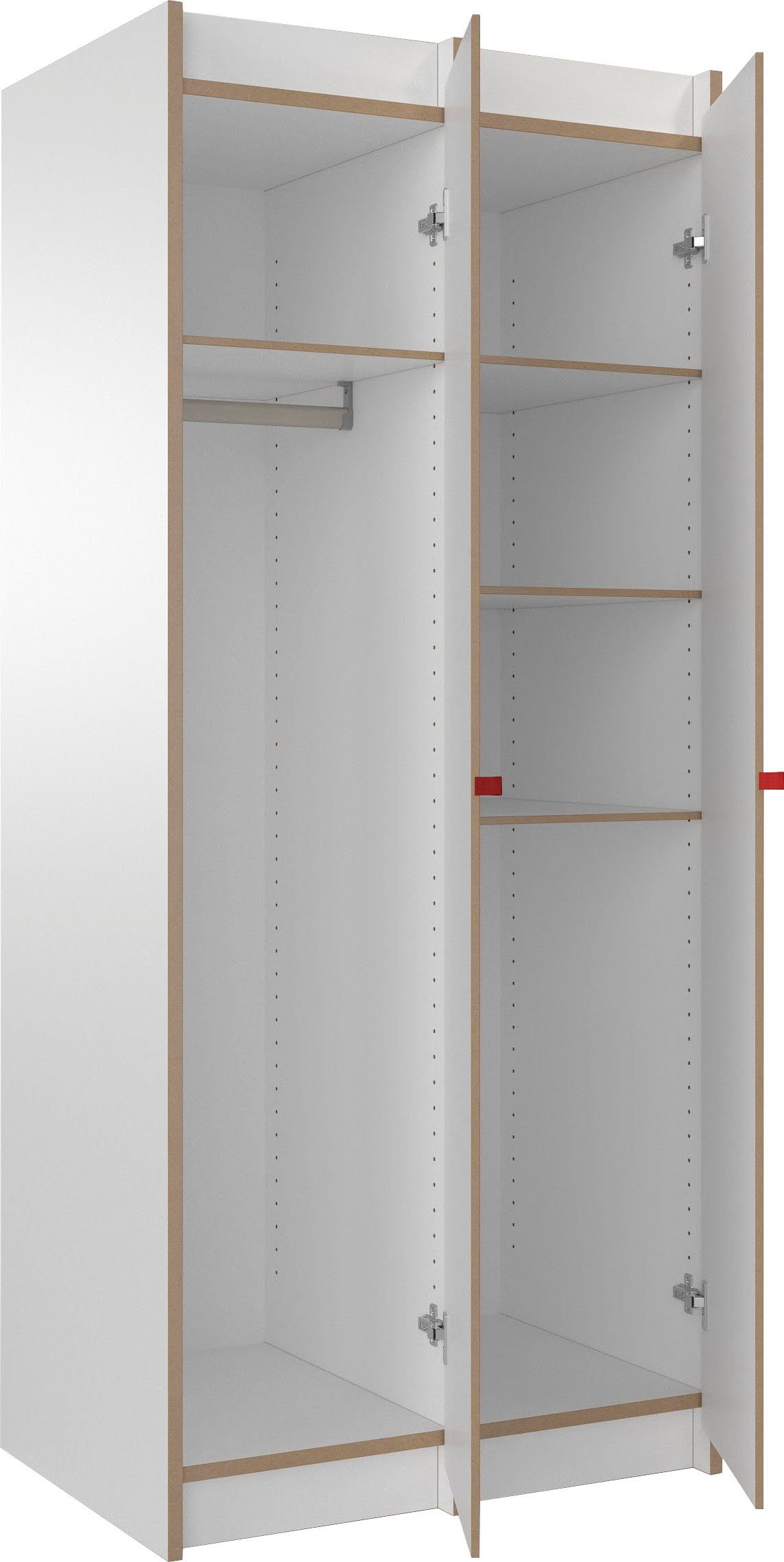 (Set, steh 115,6/180 Mehrzweckschrank Tojo cm Breite/Höhe: inkl. 3-St) Set Kleiderstangen,