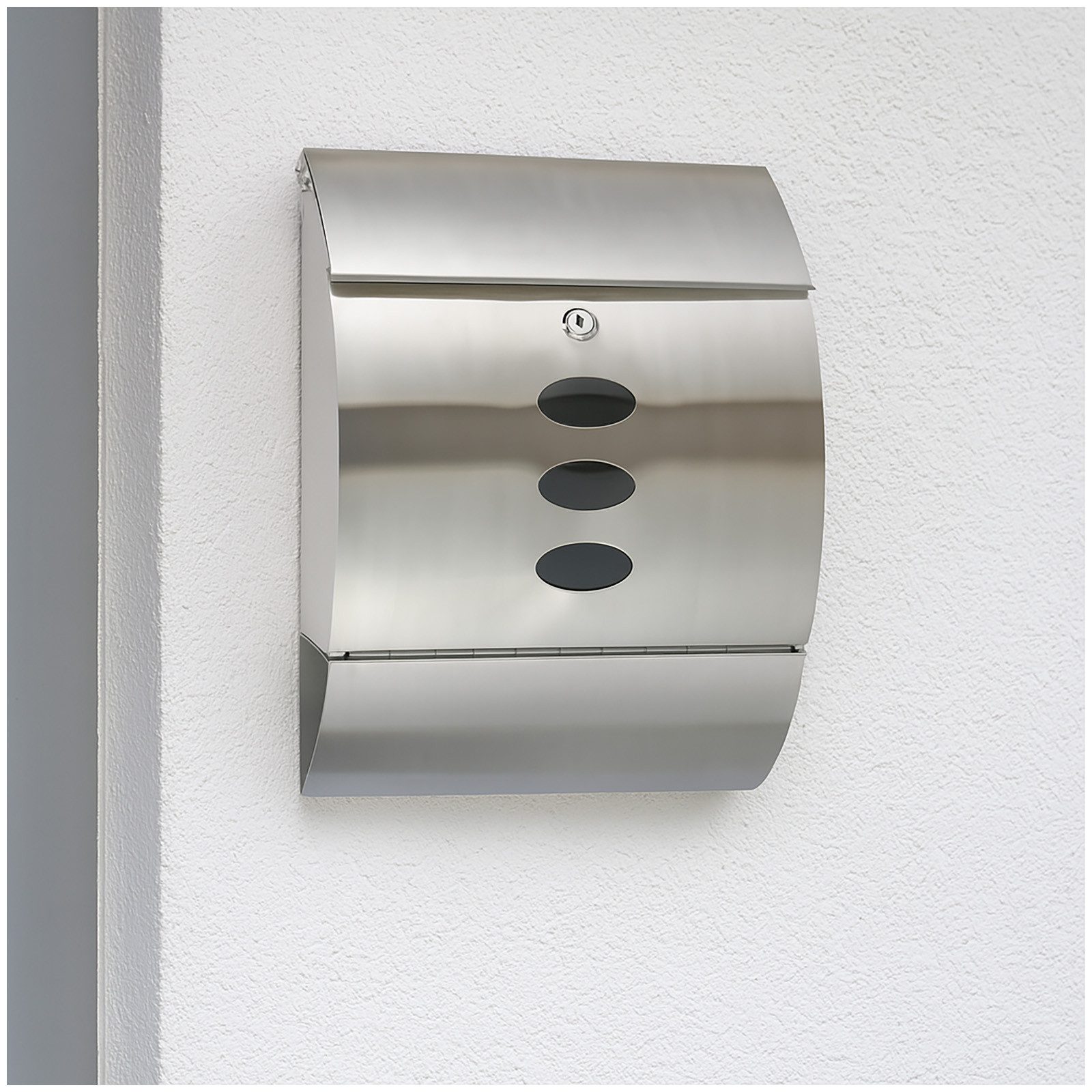 HTI-Living Briefkasten Briefkasten aus Edelstahl (1-St., 1 Briefkasten)