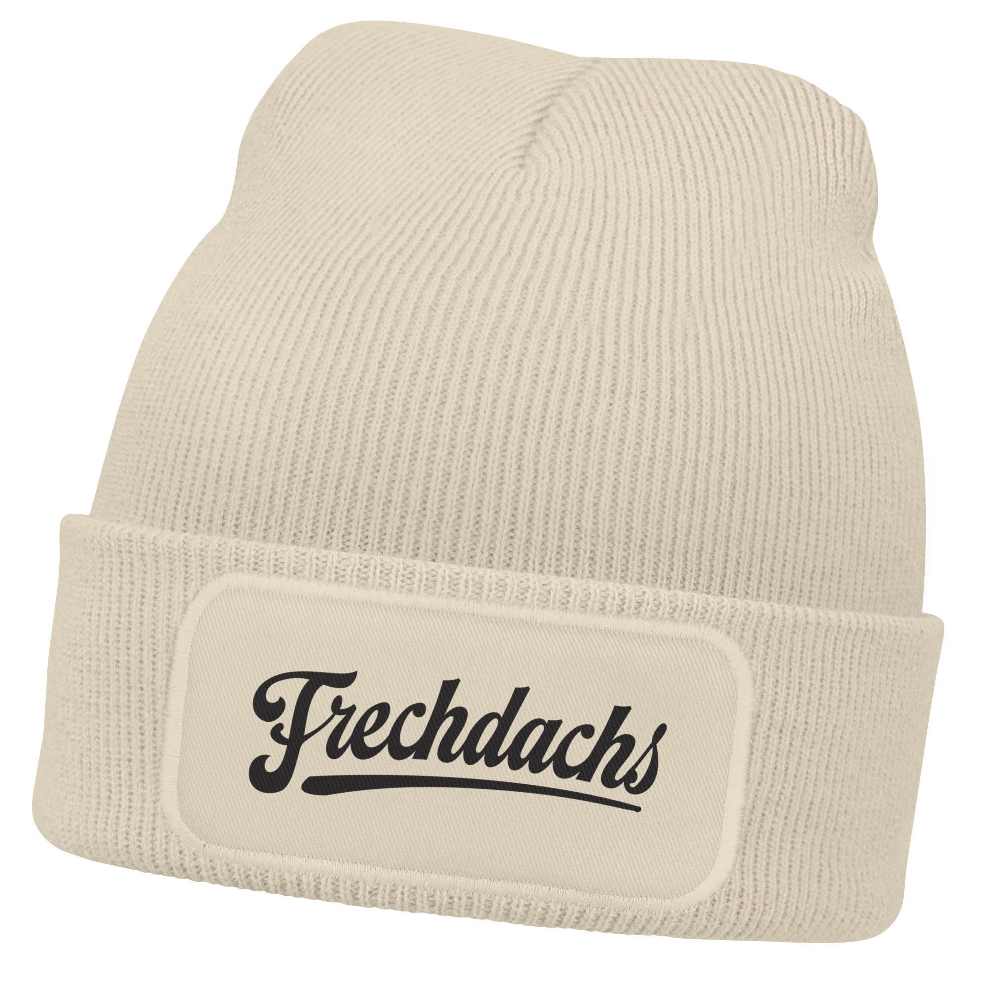 MoonWorks Beanie Wintermütze Kinder Beanie für Jungen mit Patch Aufdruck Schriftzug