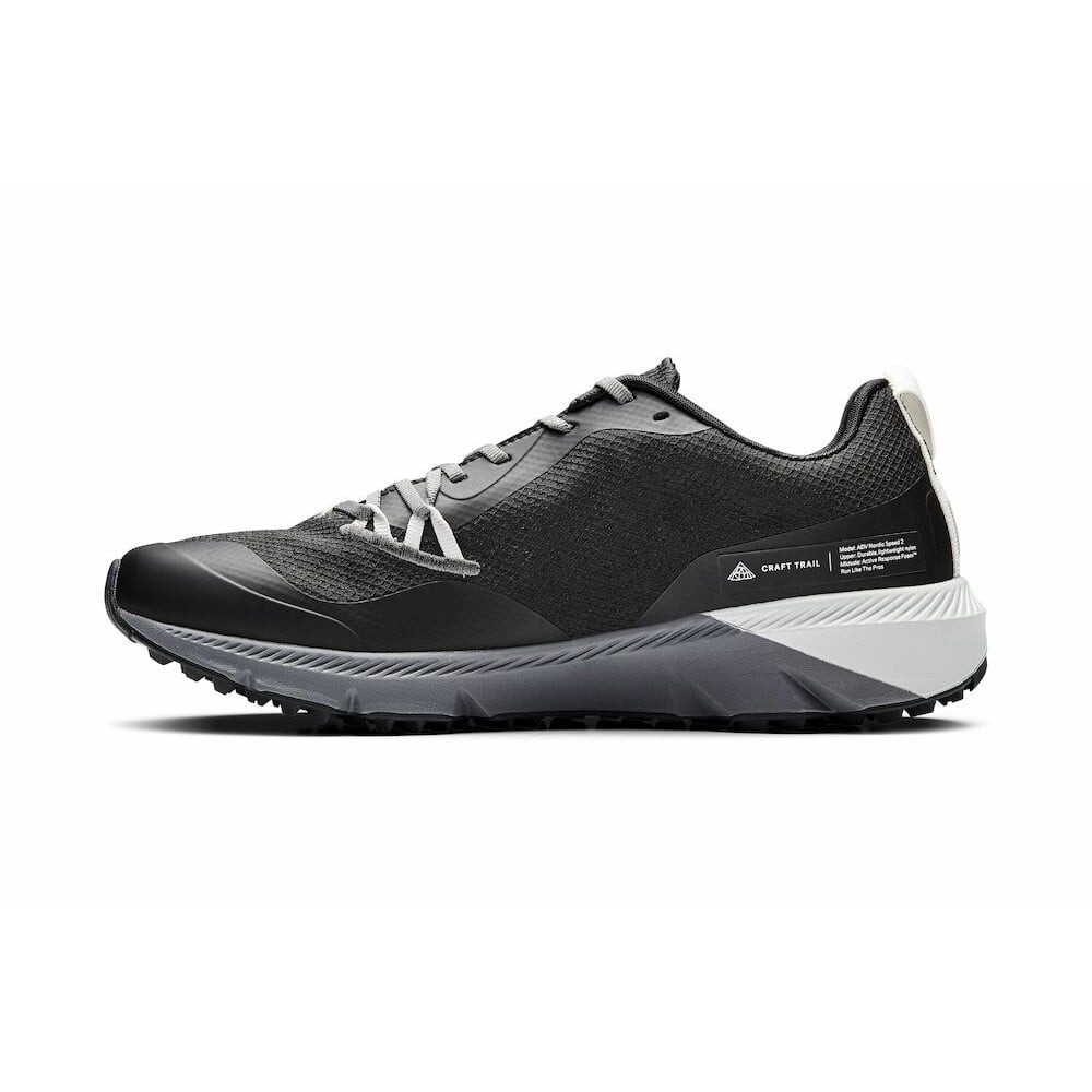 Craft ADV Nordic Trail (atmungsaktiv, strapazierfähige Sohle) schwarz/grau Laufschuh