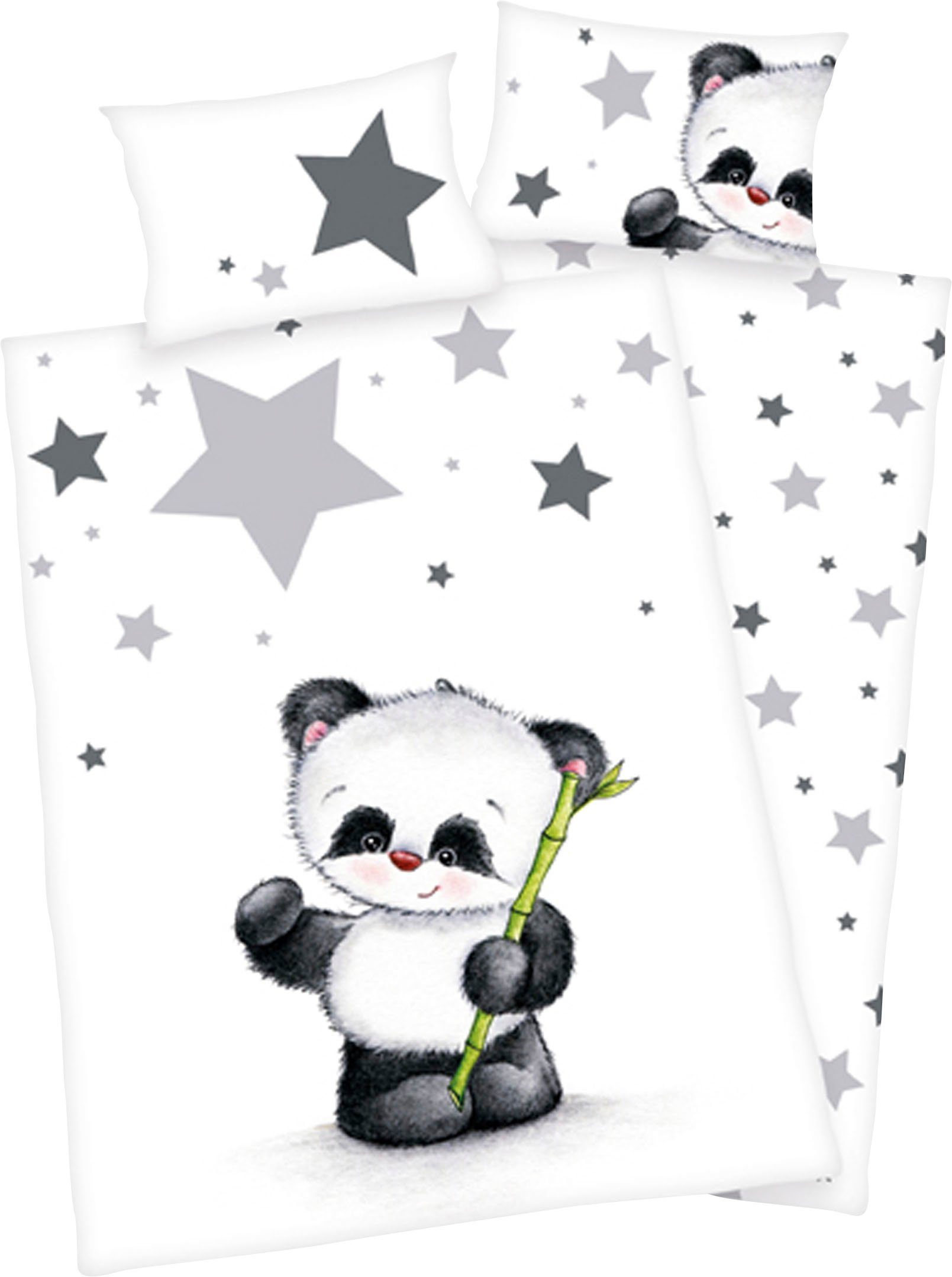 Baby Best Babybettwäsche Panda, Renforcé, mit niedlichem Motiv