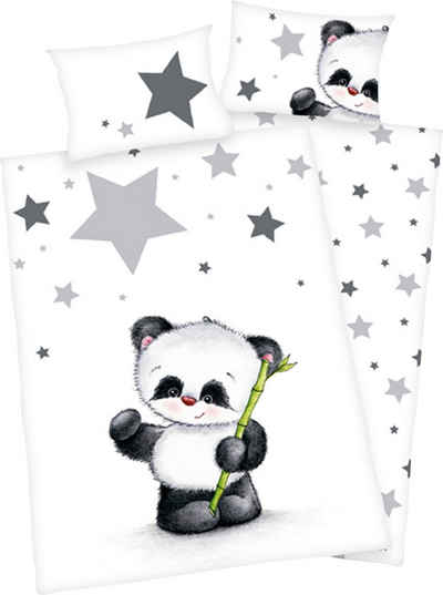Babybettwäsche Panda, Baby Best, Renforcé, mit niedlichem Motiv