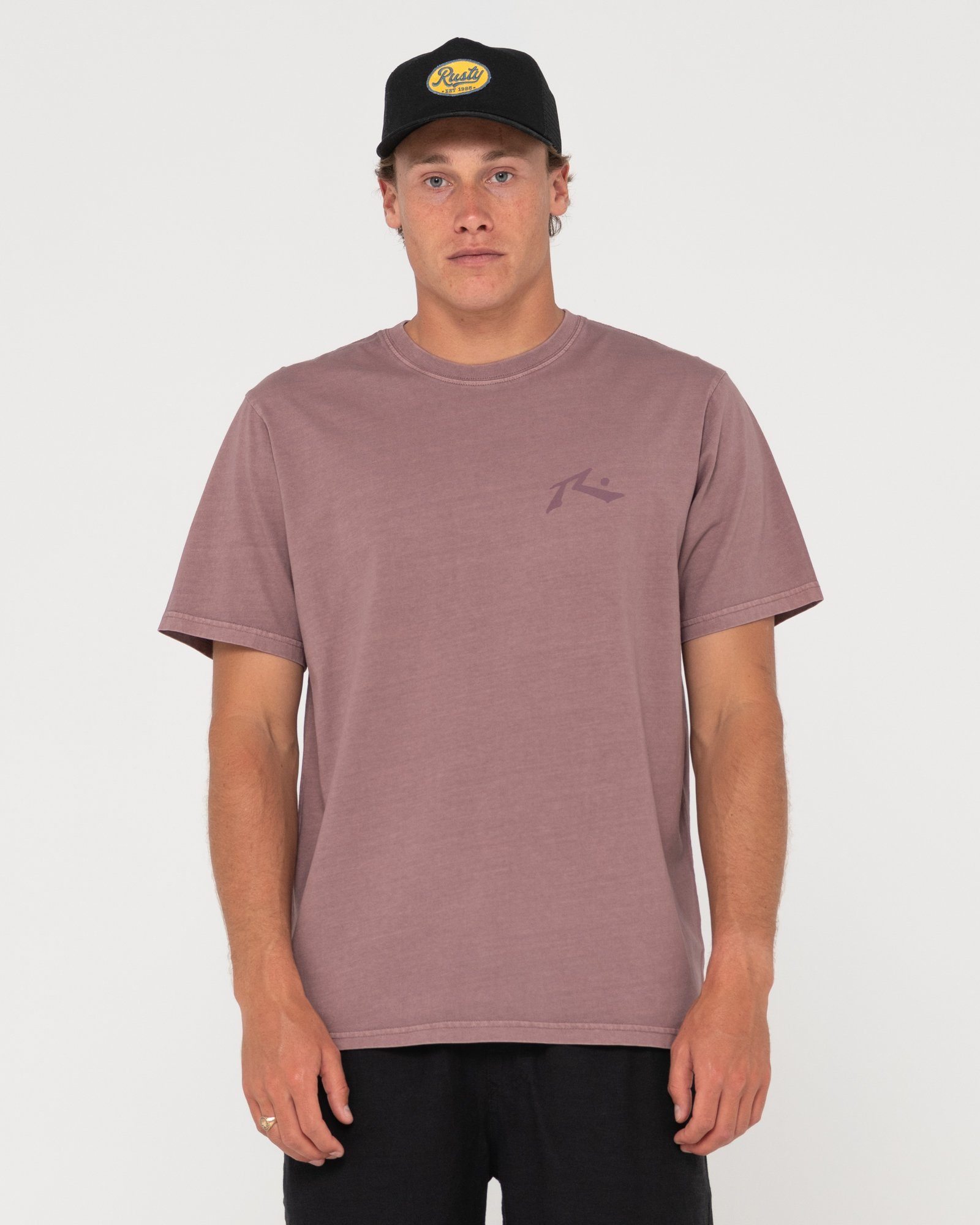 TEE Rusty Rain SHORT Purple SLEEVE WASH T-Shirt COMP