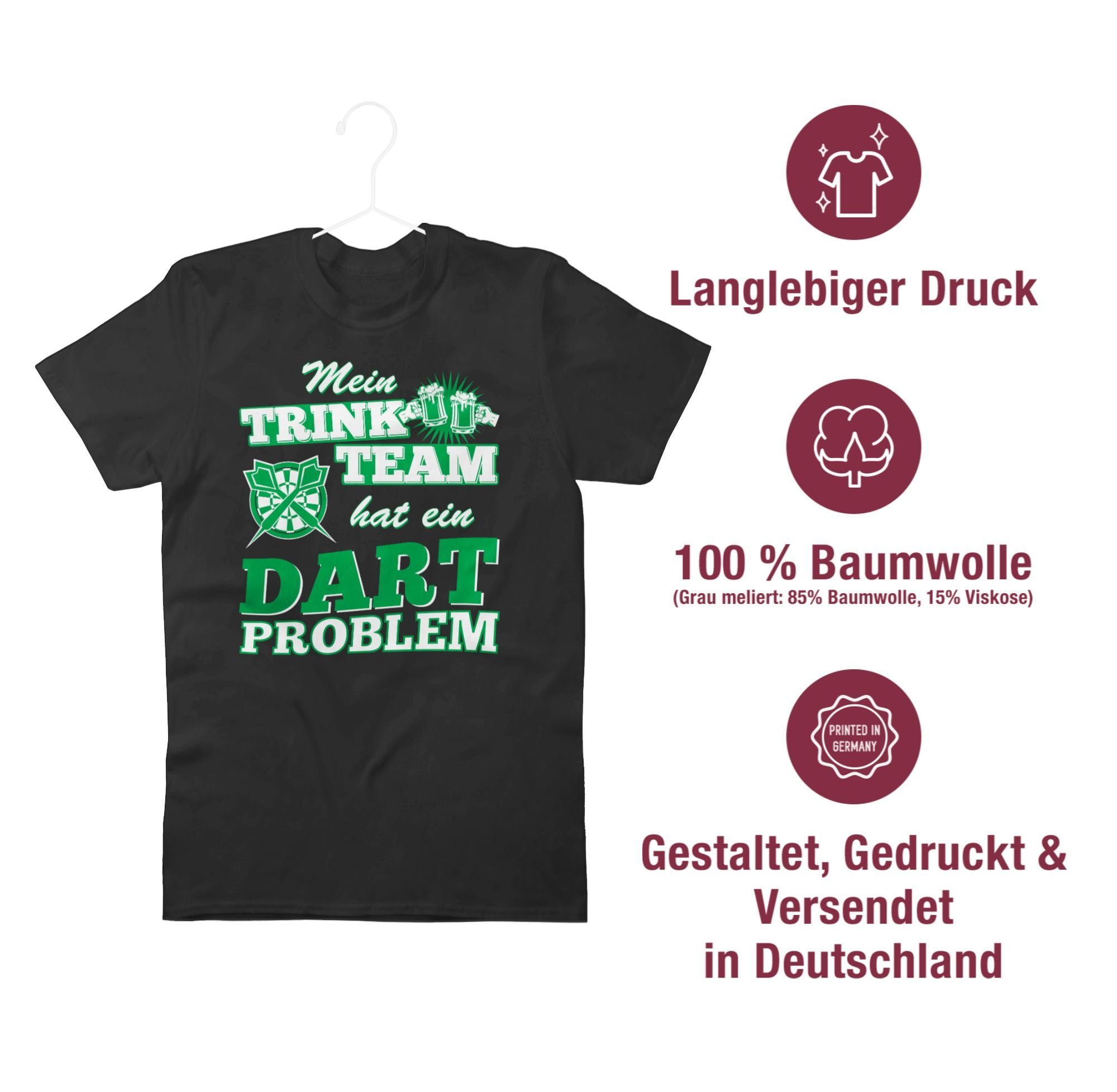 Shirtracer T-Shirt Mein Trink Team hat ein Dart Problem I Dart Geschenk Sport Zubehör