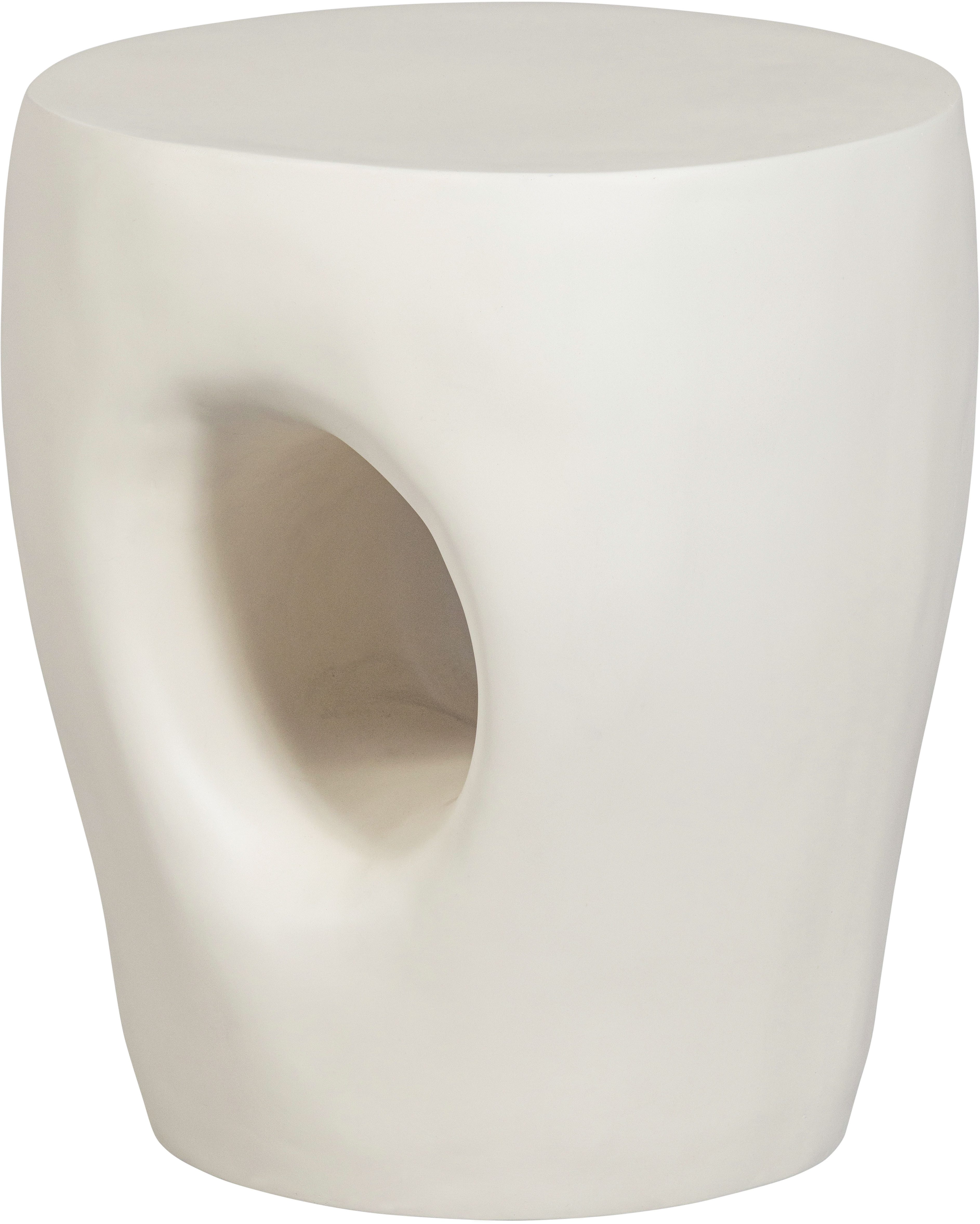 WOOOD Beistelltisch Mica Fiber Reinforced Polymer organische Form, H 47 x B 40 x T 40 cm, Tragkraft 150 kg, für In- und Outdoor, pfleigleicht