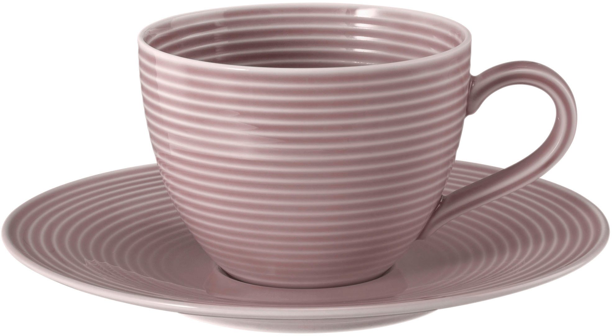 Seltmann Weiden Kaffeeservice Geschirr-Set, 18 Teile, Beat (18-tlg), 6 Personen, Porzellan, Tassen, Untertassen, Teller, Made in Germany, 18 Teile, für 6 Personen