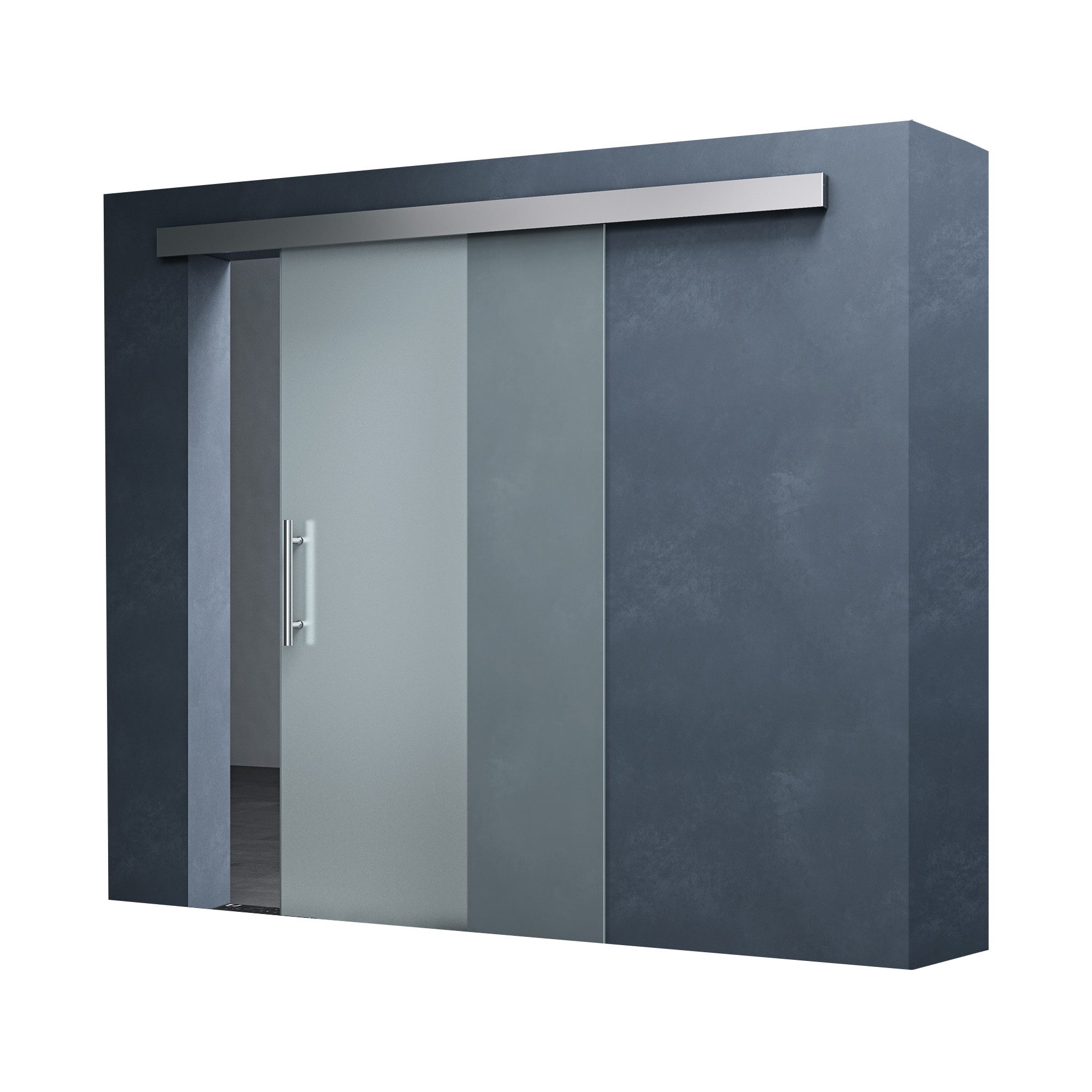 Mai & Mai Glasschiebetür komplettset 15 mm Wandabstand 8mm ESG-Sicherheitsg günstig online kaufen