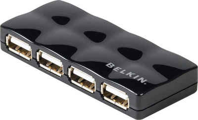 Belkin USB 2.0 Quilted Hub, 4 Ports, EU Power Supply USB-Adapter zu USB 2.0 Mini-B