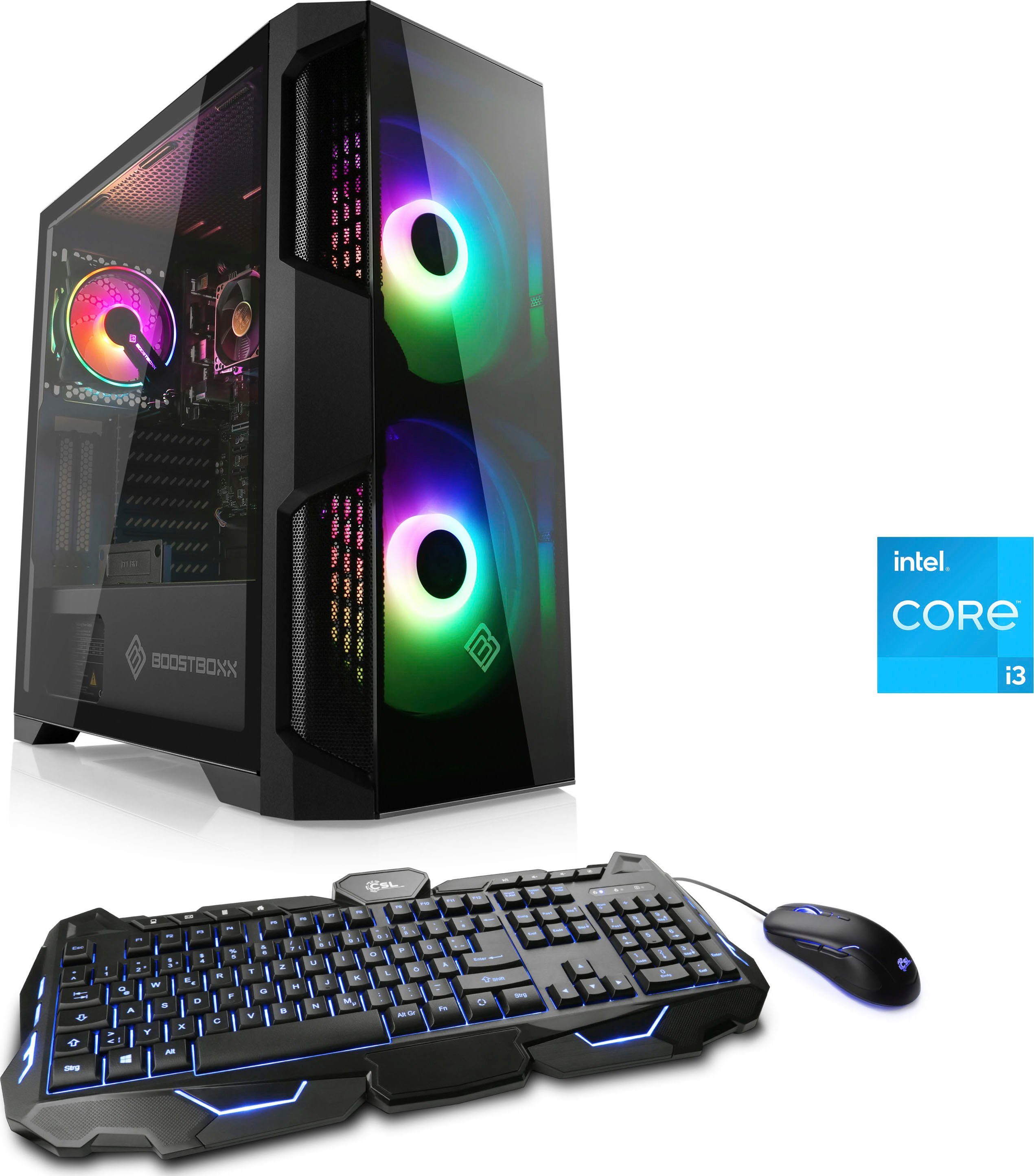 CSL Speed V5511 Gaming-PC (Intel® Core i3 12100, 16 GB RAM, 1000 GB SSD, Luftkühlung)