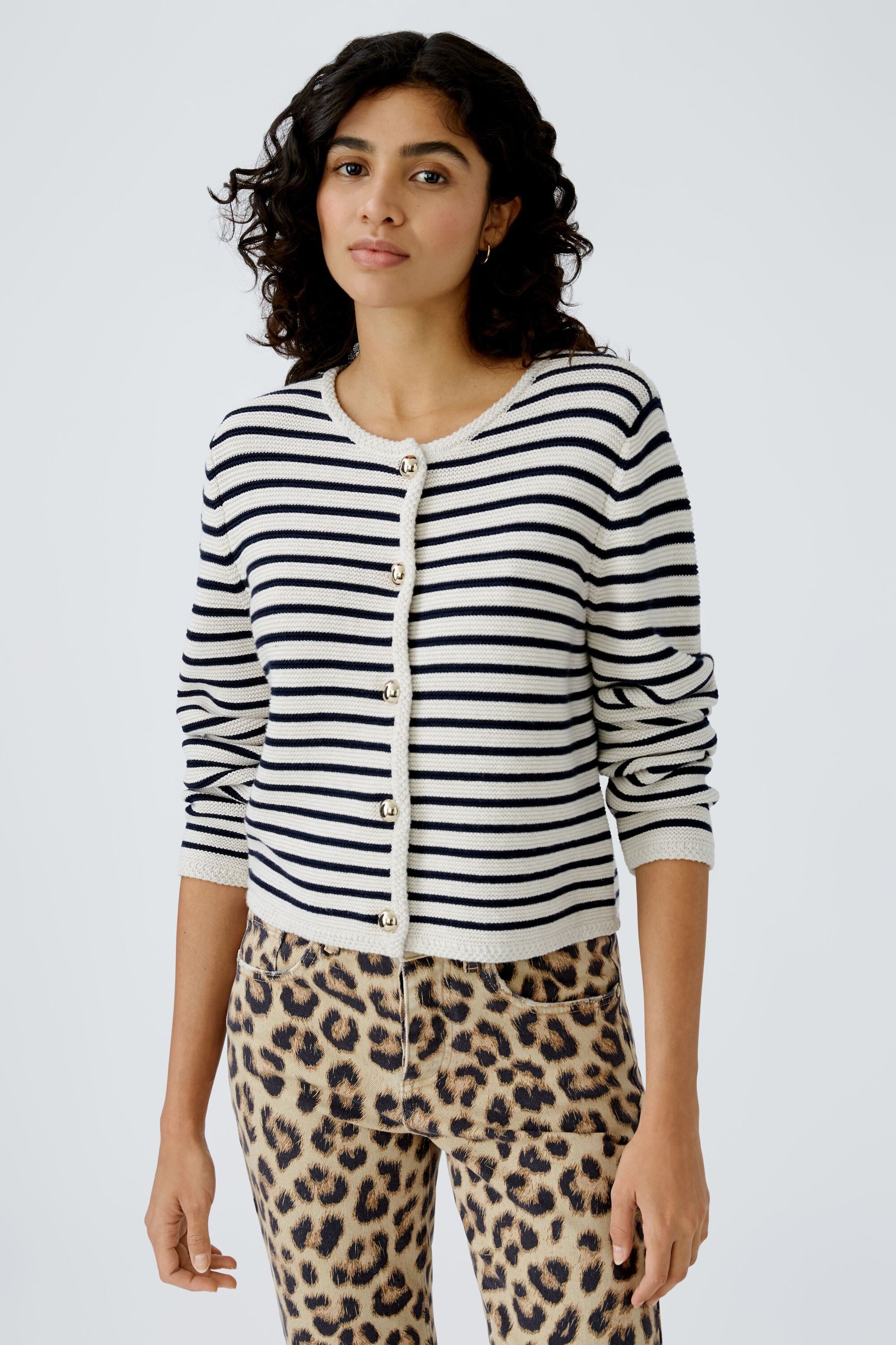 Oui Strickjacke Strickjacke reine Baumwolle günstig online kaufen