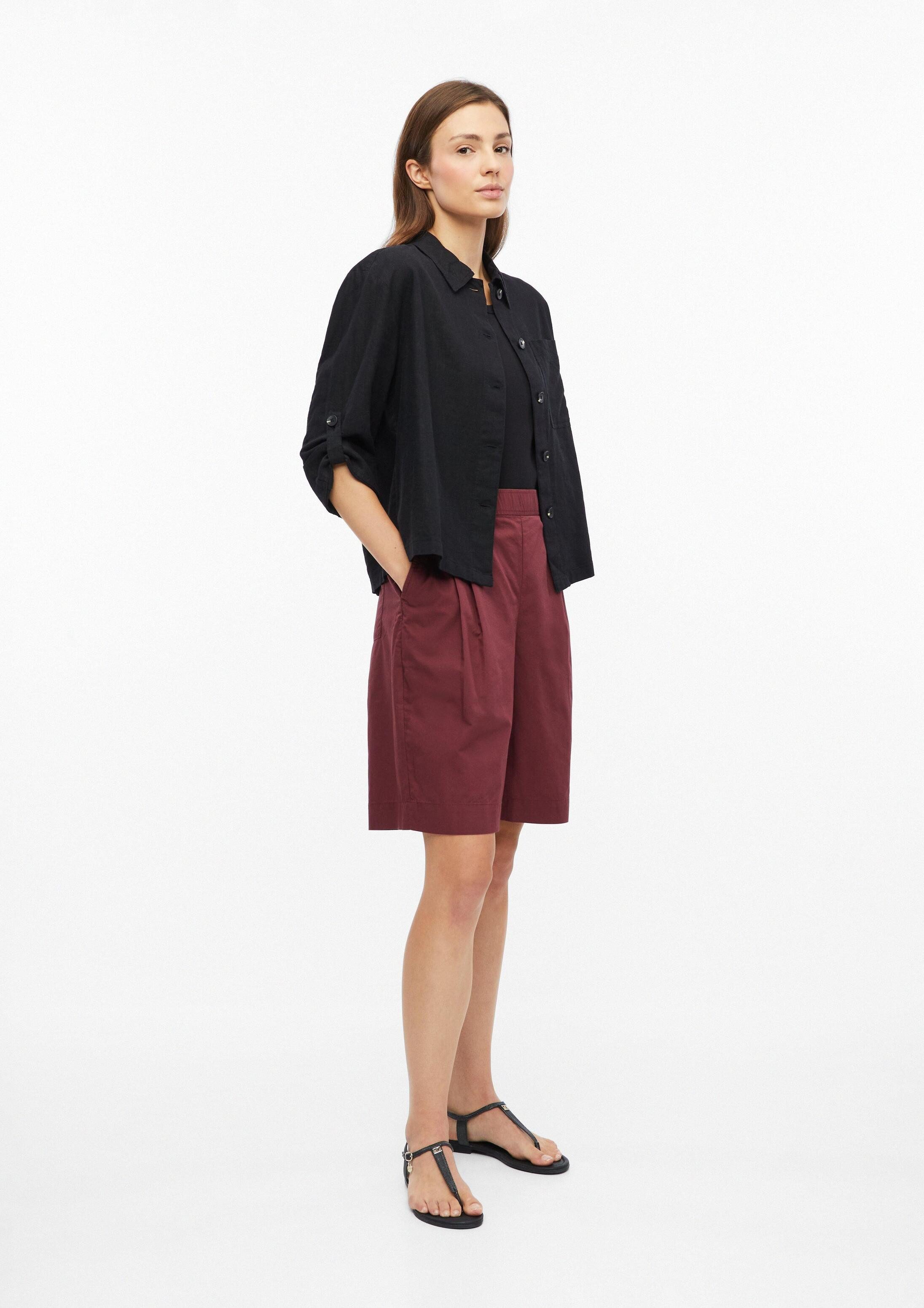 s.Oliver Shorts Hose Bermudahose aus Popeline mit Falten – Bild 5 von 5