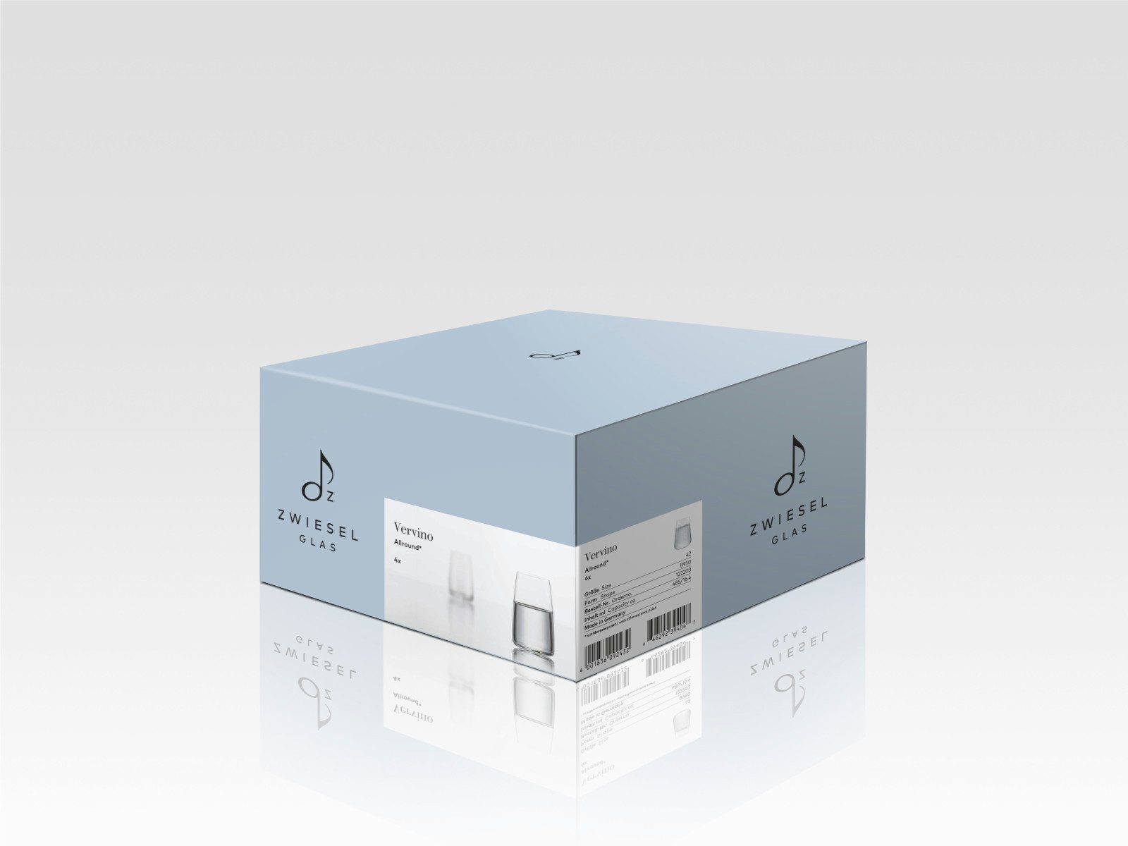 Zwiesel Glas Gläser-Set Vervino Allround Becher Set 4tlg, Kristallglas