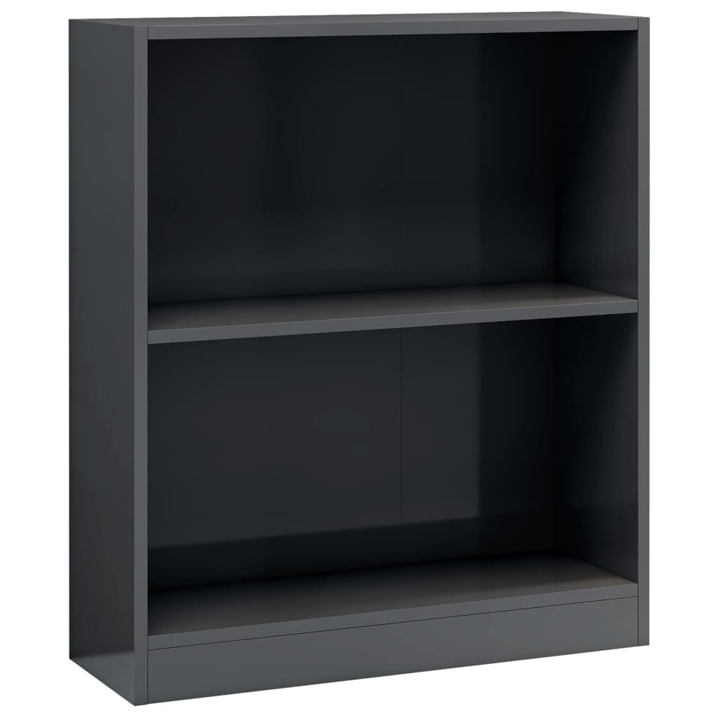 Holzwerkstoff Hochglanz-Grau cm furnicato Bücherregal 60x24x74,5