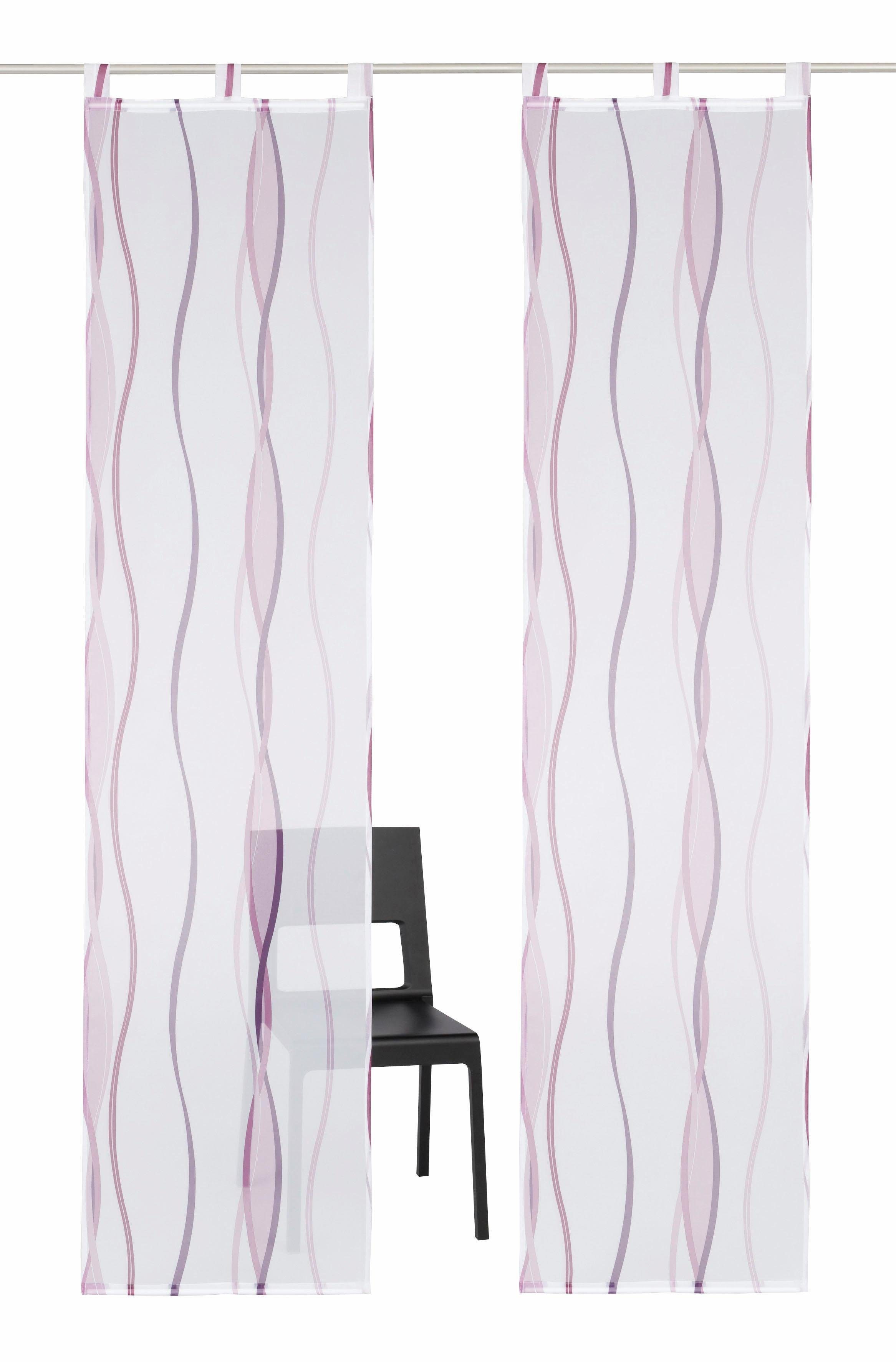 my home Schiebegardine Dimona (2 St), Schlaufen, transparent, Voile, 2er-Se günstig online kaufen