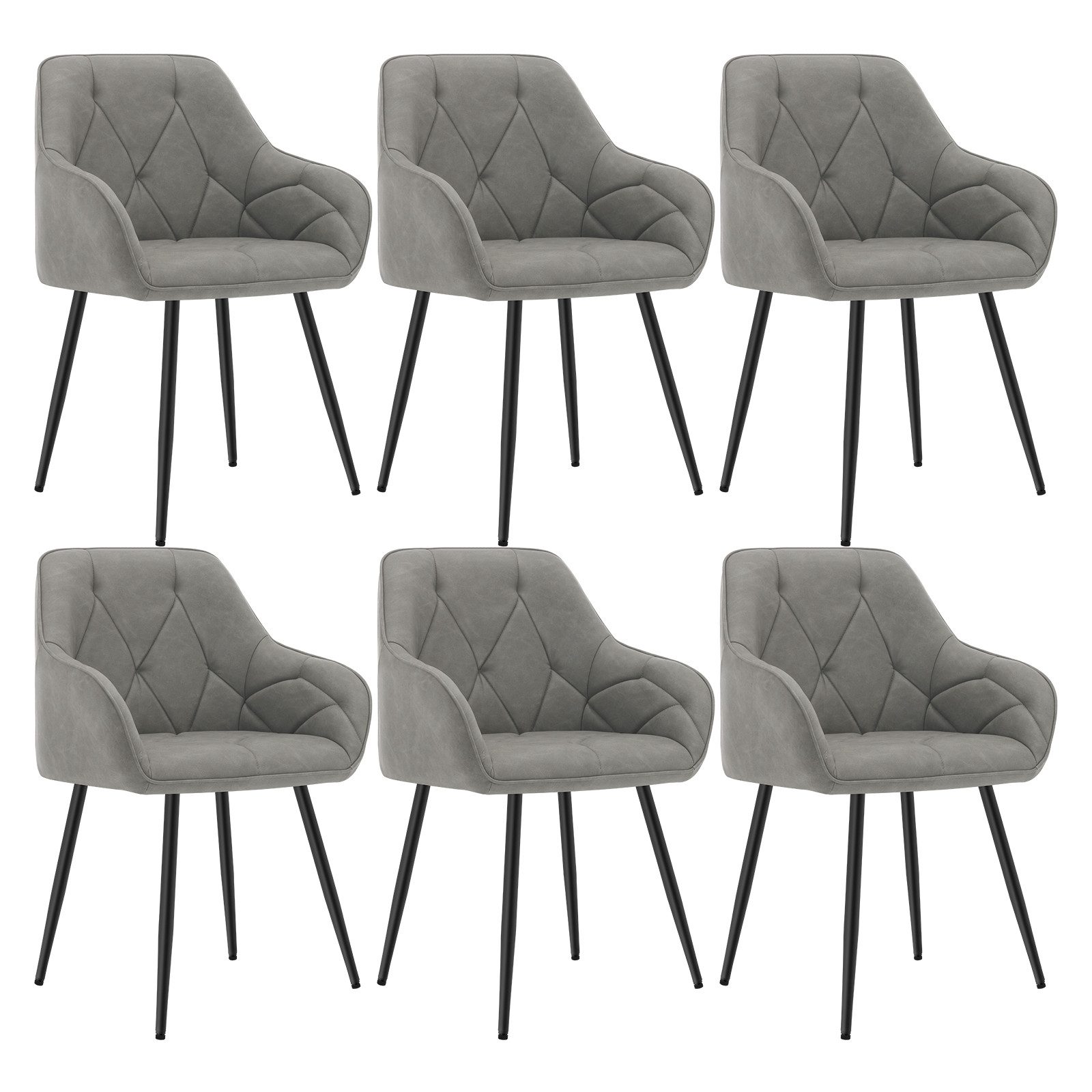 Woltu 4-Fußstuhl (Set, 6 St), Esszimmerstühle ergonomischer aus Kunstleder günstig online kaufen