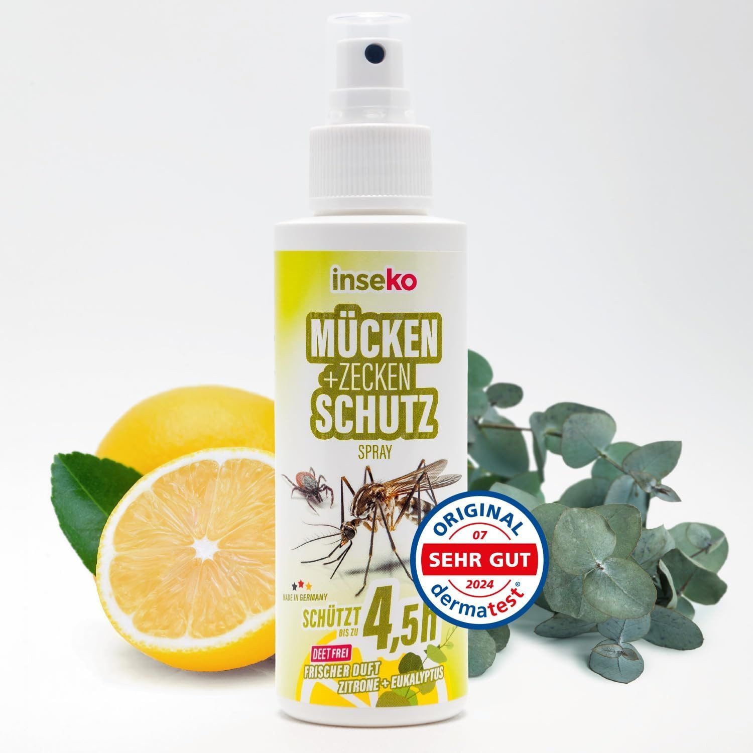 Inseko Защита от насекомых-Spray 1x inseko Mücken- & Zeckenschutz Spray I DEET frei, Защита от насекомых für Haut und Kleidung