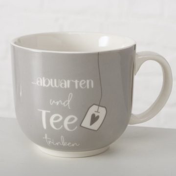 BOLTZE Teeglas Teebecher mit Sieb - Abwarten und Tee trinken