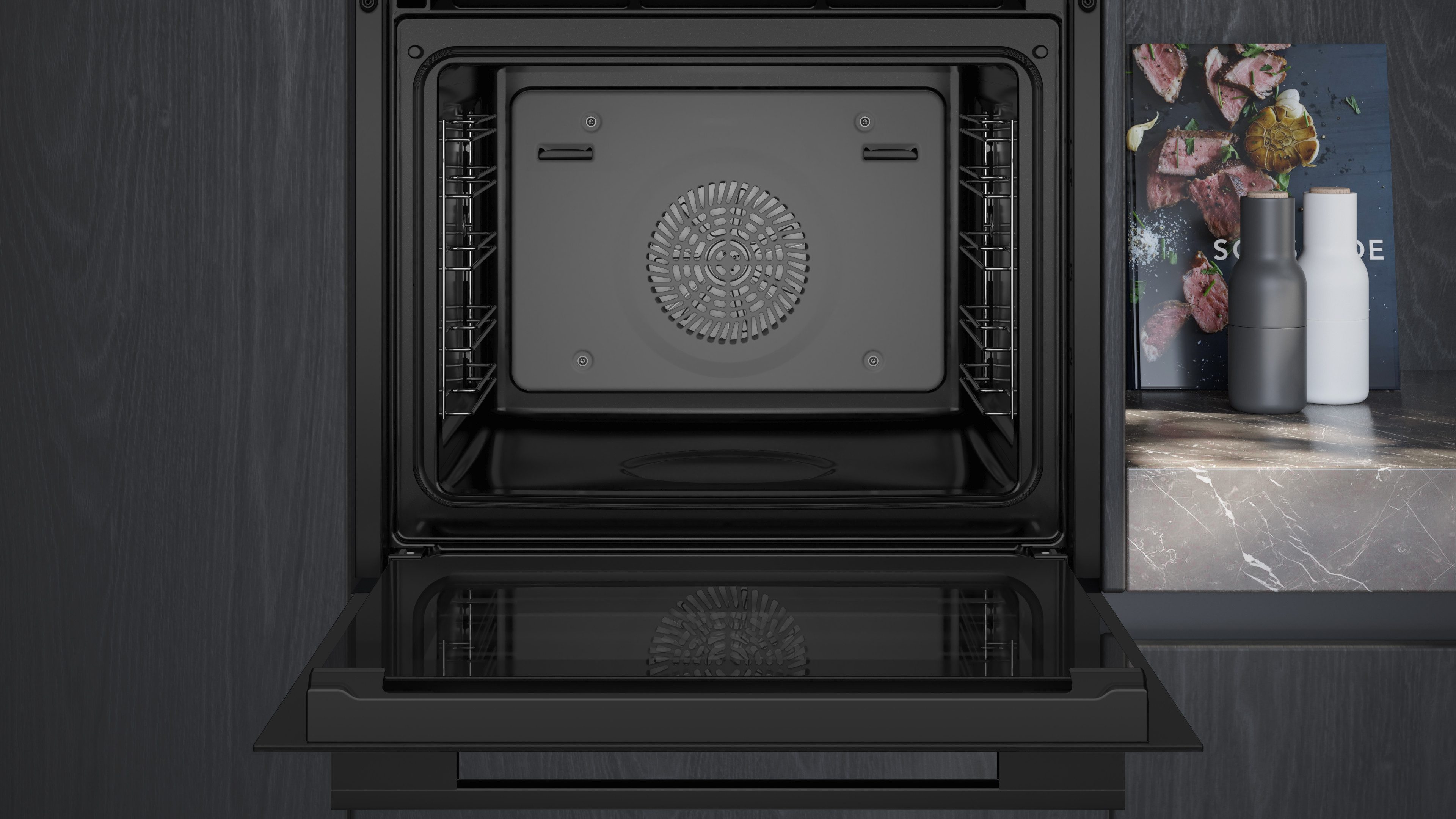 SIEMENS Dampfbackofen iQ700 HS738G3B2, mit Teleskopauszug nachrüstbar