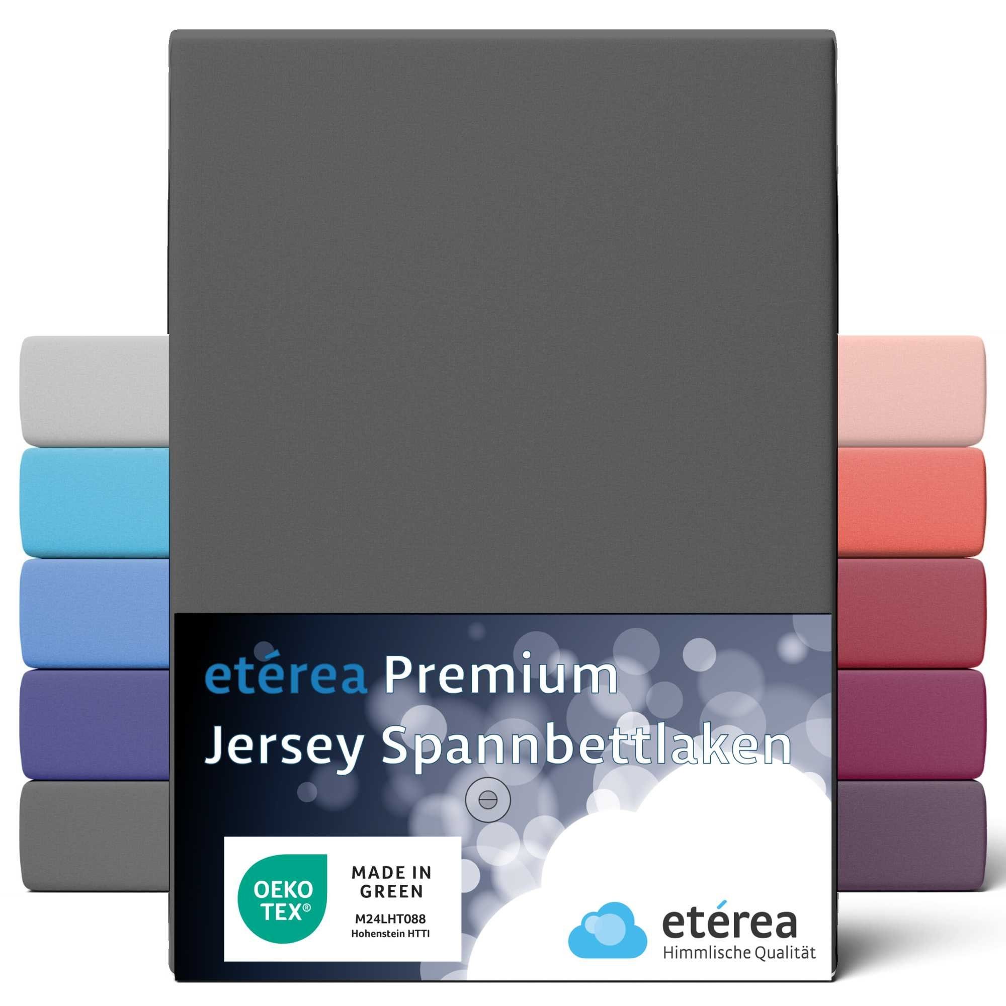 Spannbettlaken etérea Premium Jersey Spannbettlaken 90x200 -, etérea Himmlische Qualität, Jersey, Gummizug: rundum, (1 Stück)