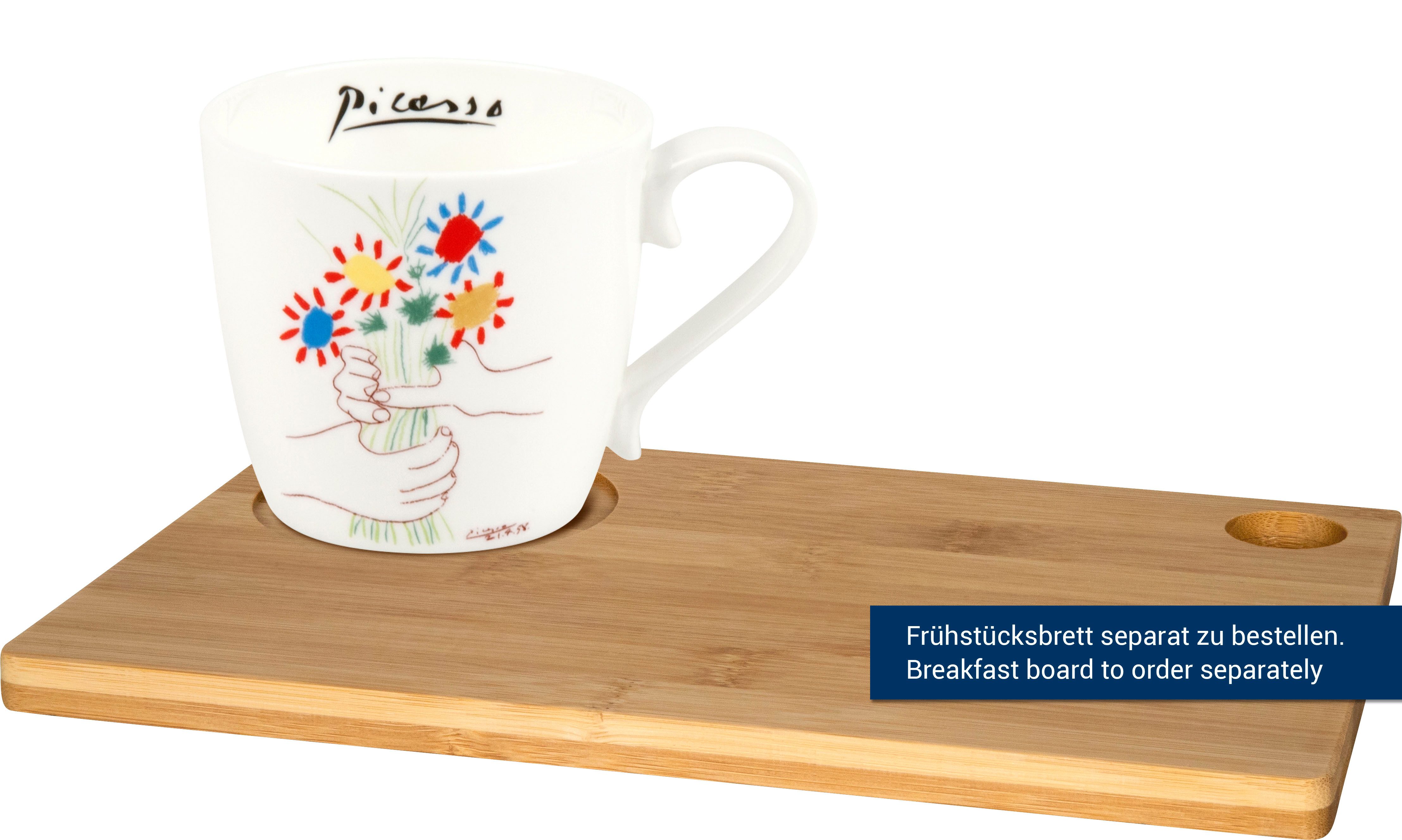Könitz Tasse Becher Picasso - Le Bouquet de l'Amitié Porzellan 450 ml, 1-tlg., Bone China, Leichte Tasse