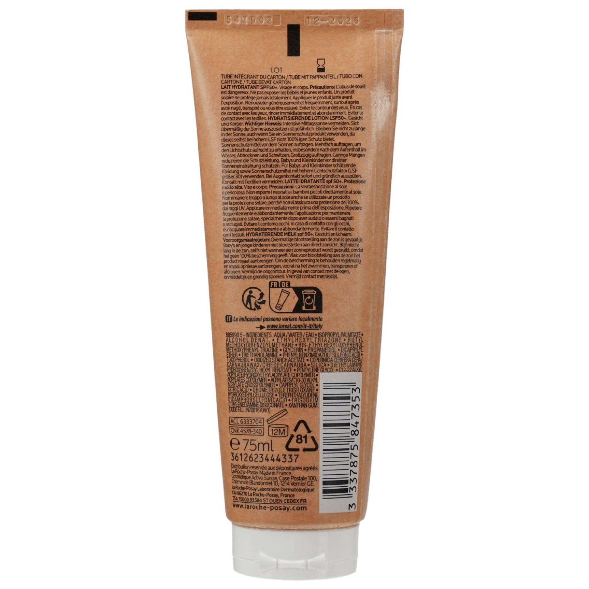L'Oreal Deutschland GmbH Sonnenschutzmilch ROCHE-POSAY Anthelios hydratis.Milch LSF 50+
