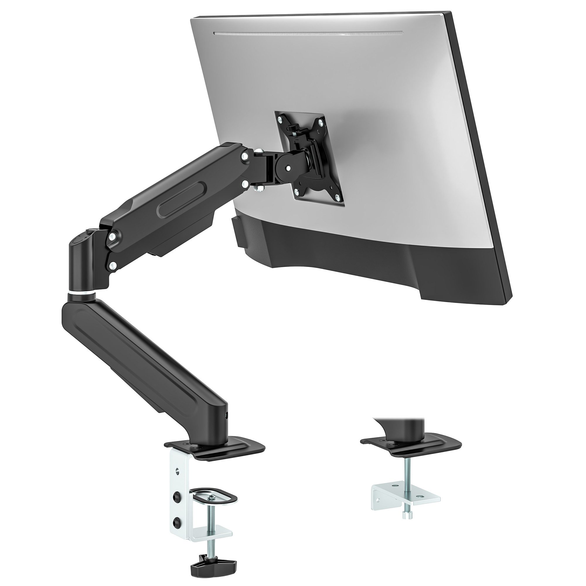 muchen Monitor-Halterung Monitorhalterung für 17-32 Zoll Bildschirme bis 9kg Höhenverstellbare, (bis 32 Zoll, Für Bildschirme 17 22 24 27 32 Zoll bis zu 9 kg, Für Samsung, MSI, Acer, LG, AOC Monitor)