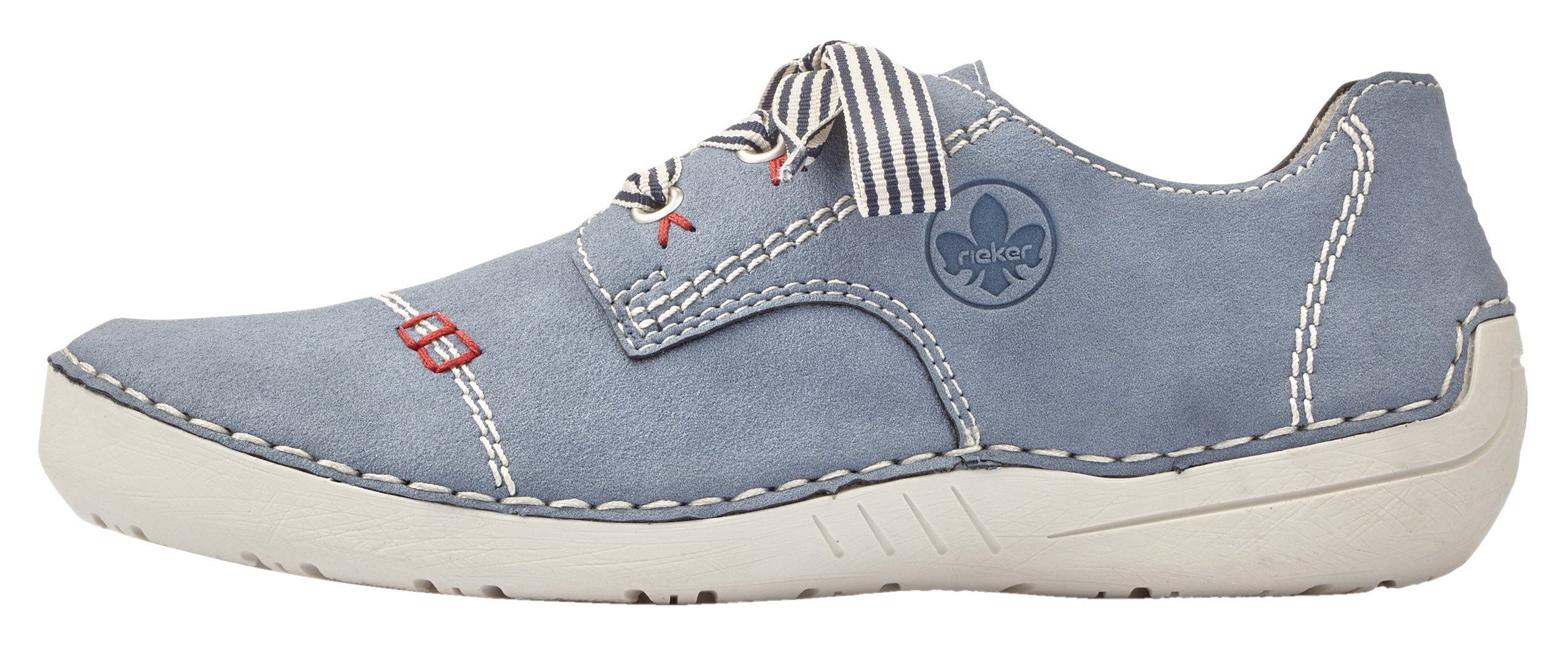 Rieker Schnürschuh, Halbschuh, Freizeitschuh, Schnürer mit toller Ziernaht