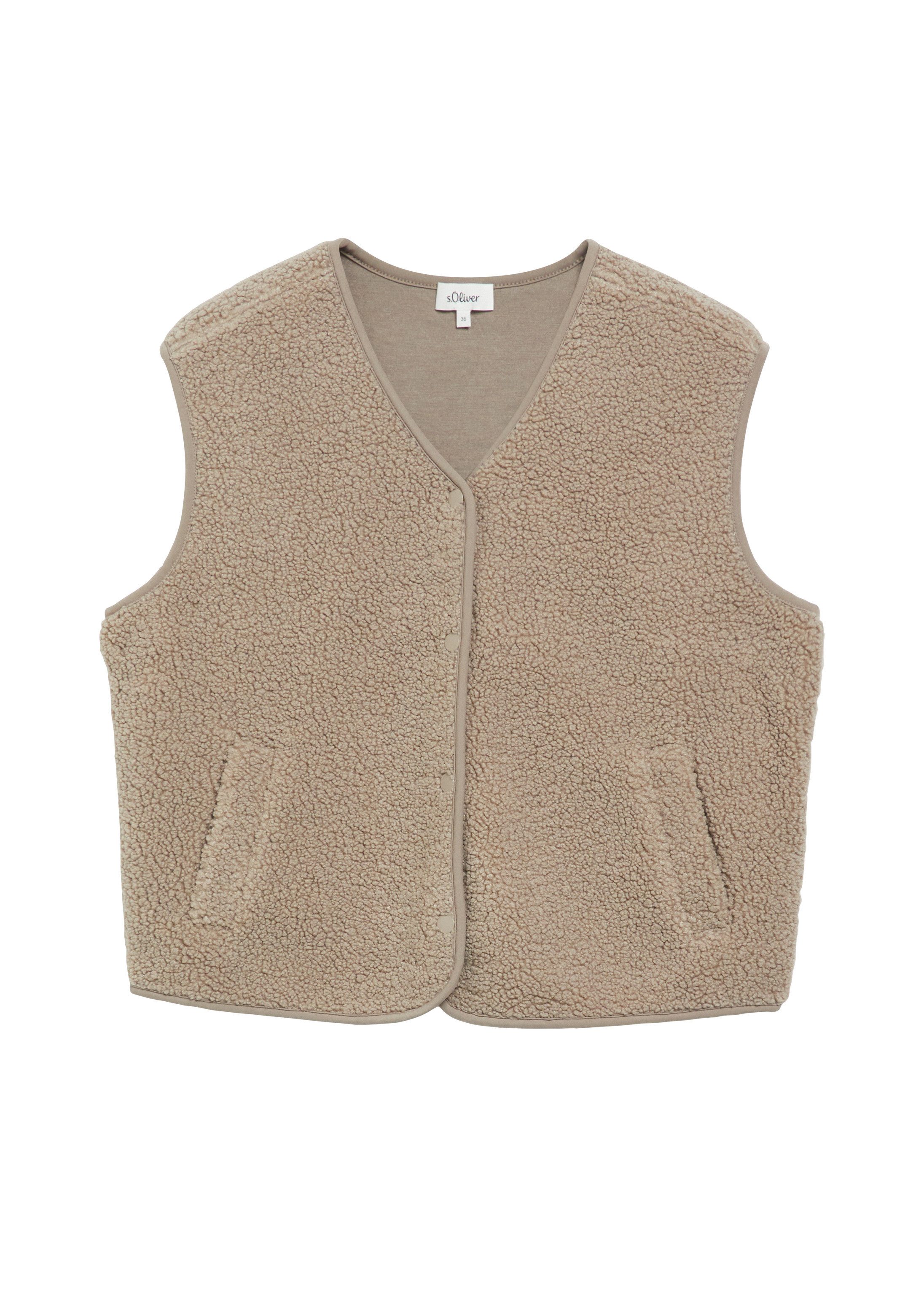 s.Oliver Funktionsweste Indoor-Weste Teddy-Weste im Relaxed Fit