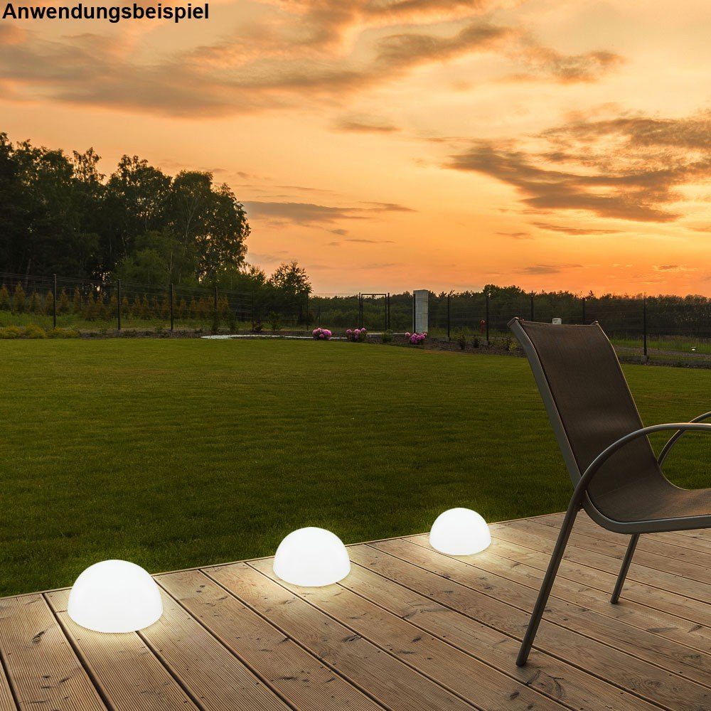 LED-Leuchtmittel etc-shop Strahler LED Lampen LED Garten fest Steh Solar Außen-Stehlampe, Terrassen 2x verbaut, Außen