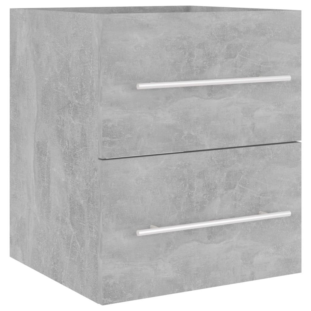 vidaXL Badezimmer-Set Waschbeckenunterschrank Betongrau 41x38,5x48 cm günstig online kaufen