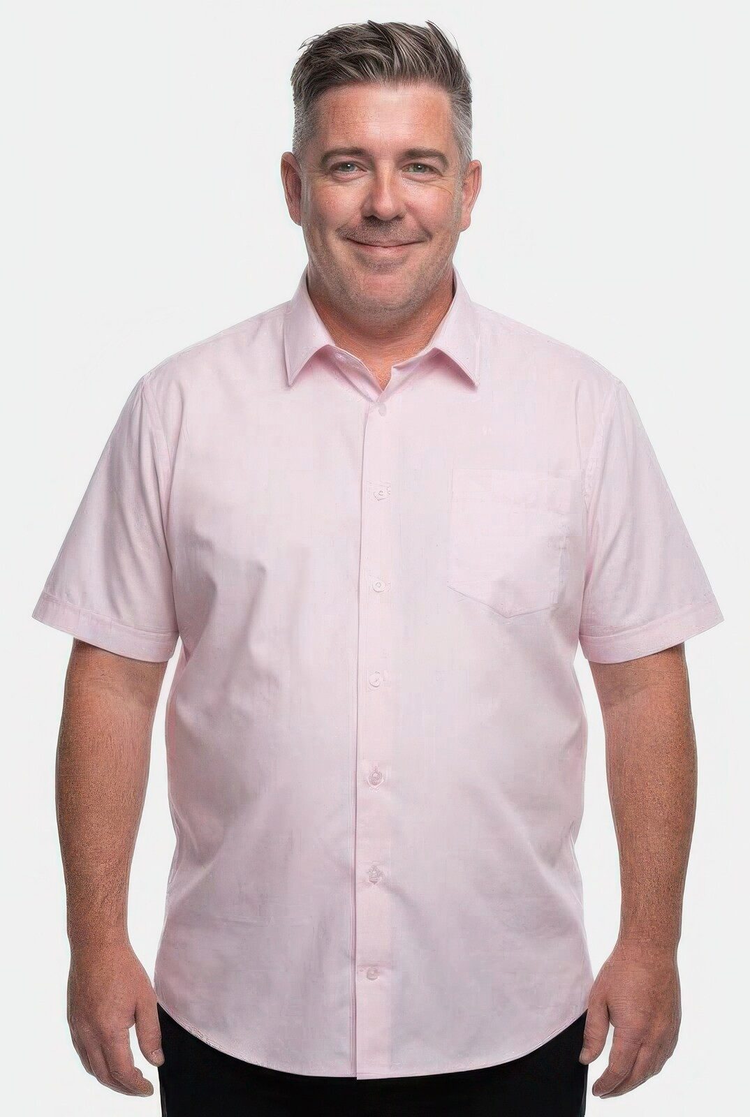 Men Plus Kurzarmhemd Businesshemd Halbarm EasyCare Kentkragen