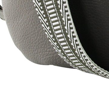 Toscanto Gürteltasche Toscanto Damen Gürteltasche Leder grau (Gürteltasche), Damen Gürteltasche Leder, grau, mehrfarbig ca. 25cm x ca. 15cm