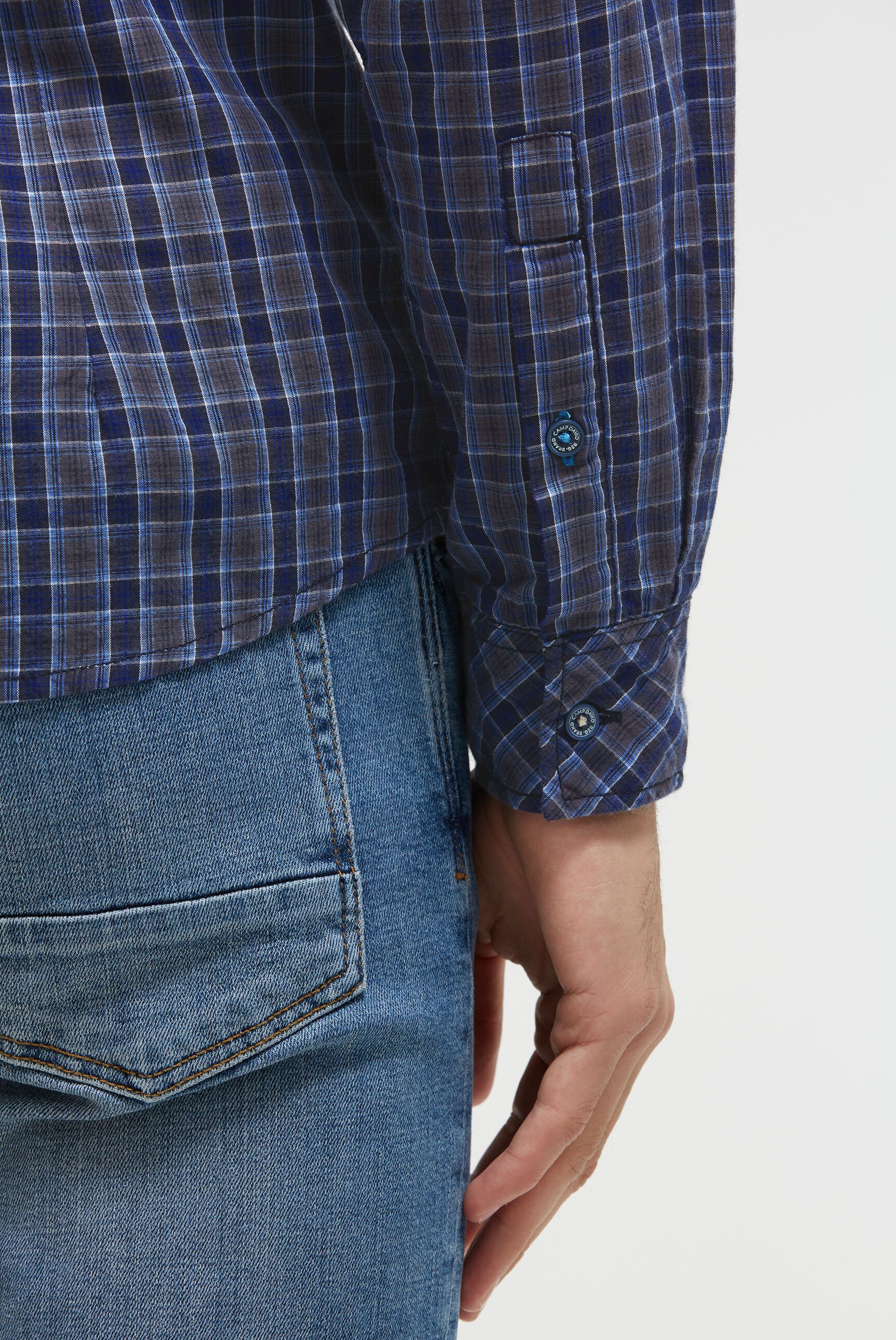 CAMP DAVID Langarmhemd aus Baumwolle