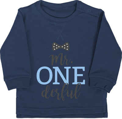 Shirtracer Sweatshirt Mr. One Derful 1. Geburtstag