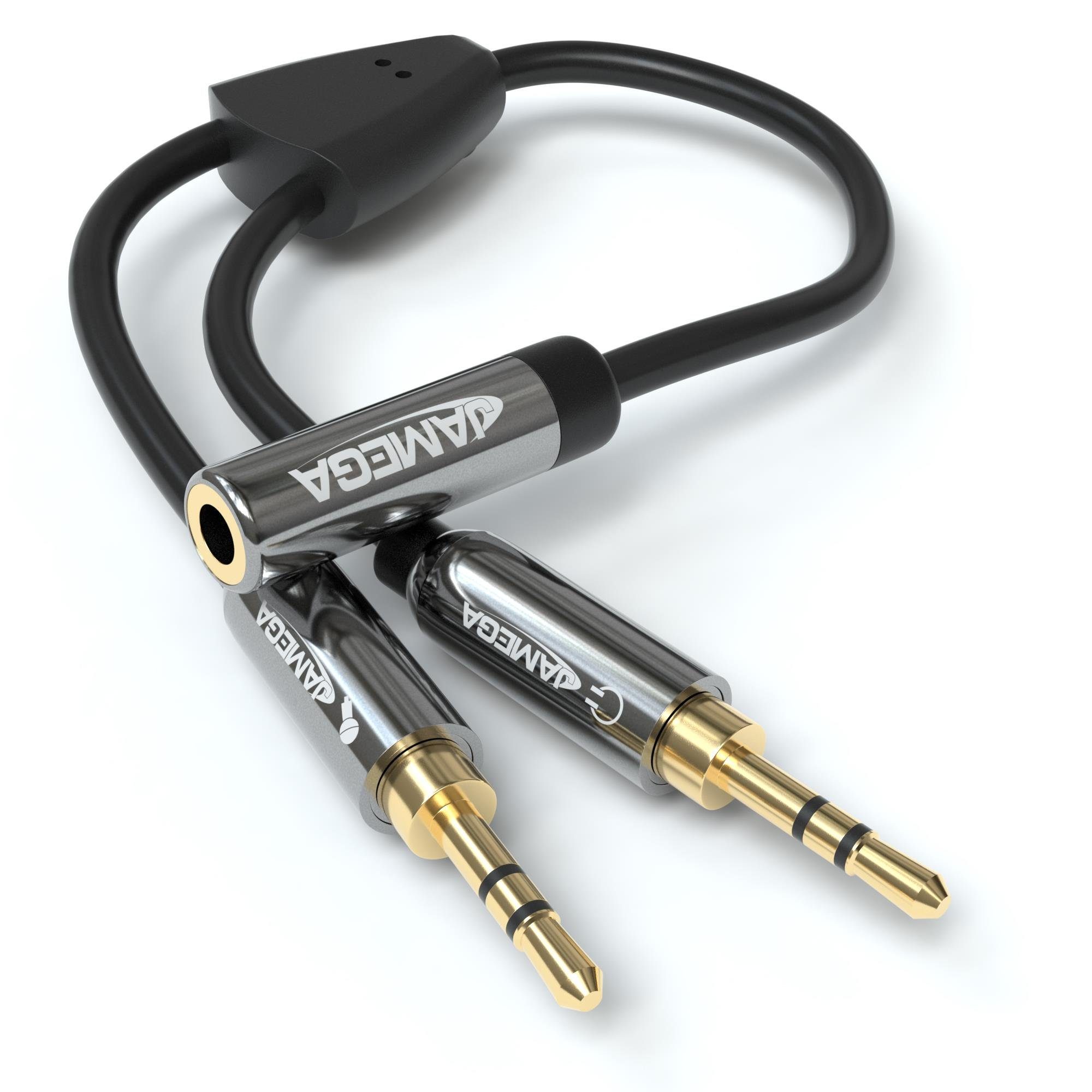 0,2m Audio Splitter Kabel Y-Adapter Headset Aux Y Verteiler Stereo Y Audio-Adapter