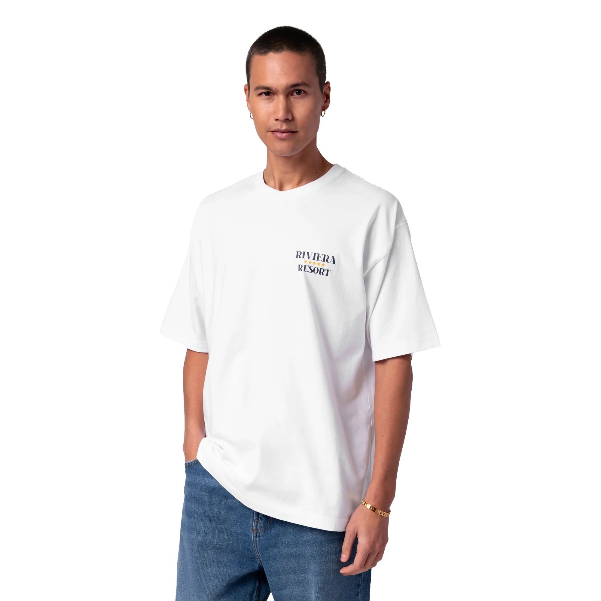 on T-Shirt Riviera Tee, weiß
