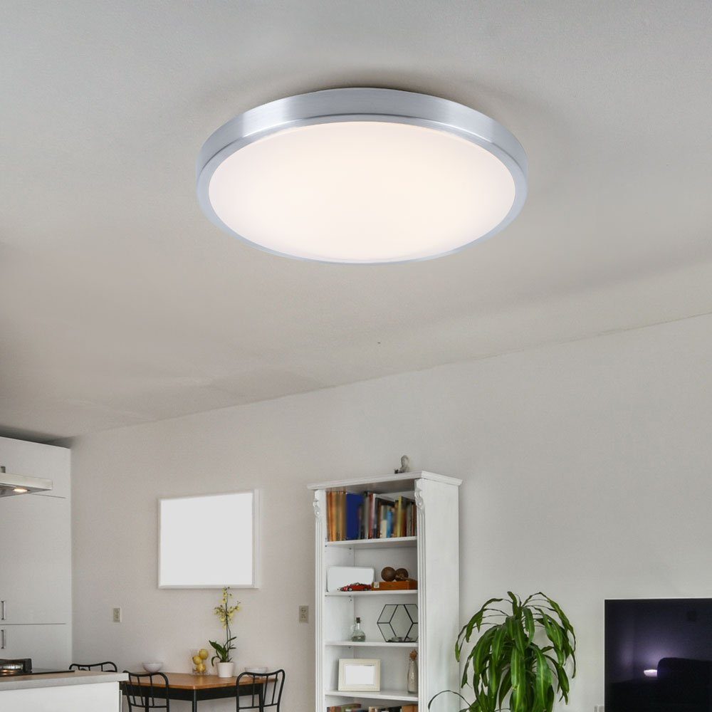 LED Warmweiß, ALU LED Beleuchtung Strahler LED-Leuchtmittel rund Wohn Leuchte Lampe Zimmer Deckenleuchte, etc-shop verbaut, fest Decken