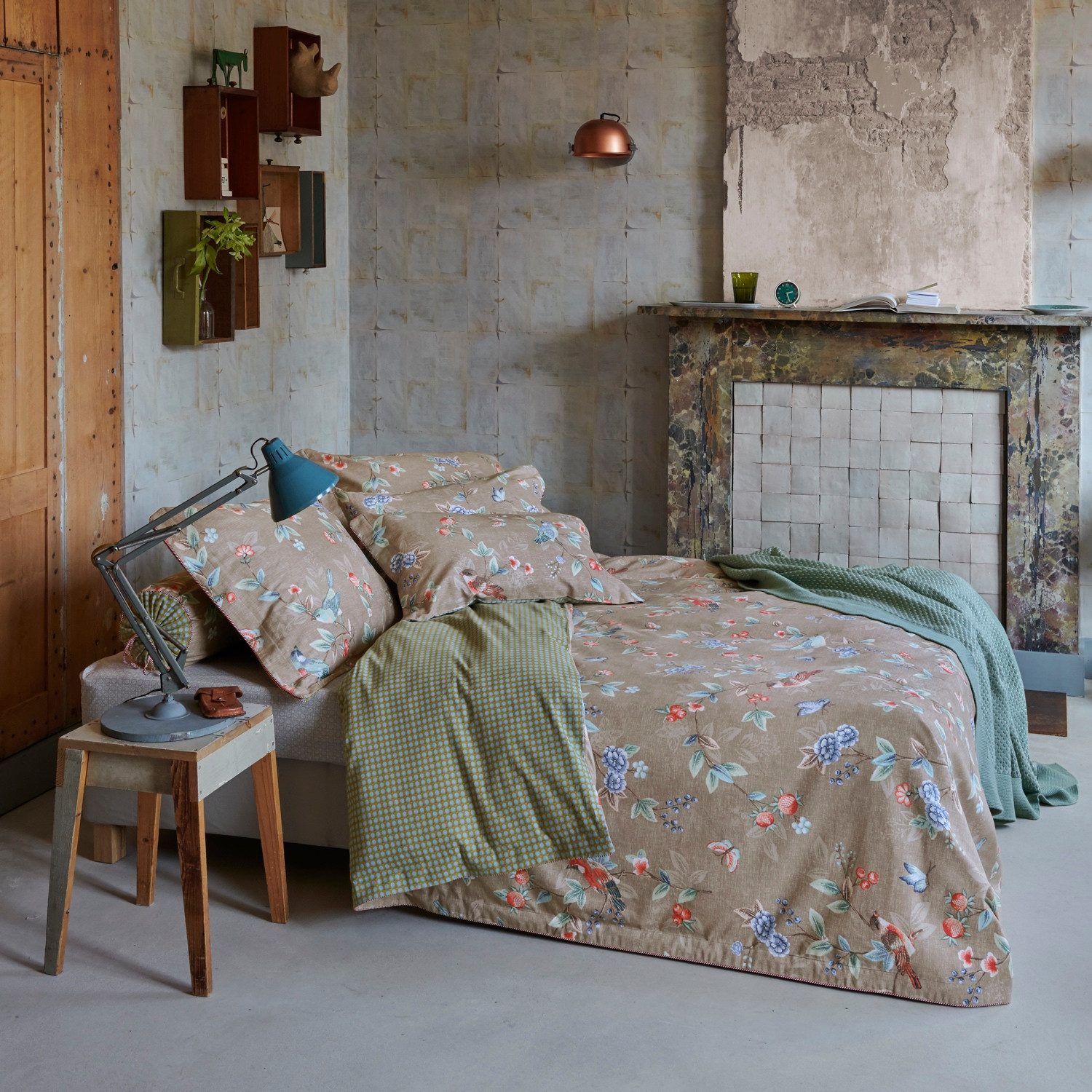 PiP Studio Dekokissen Nackenrolle Birdy Khaki, günstig online kaufen