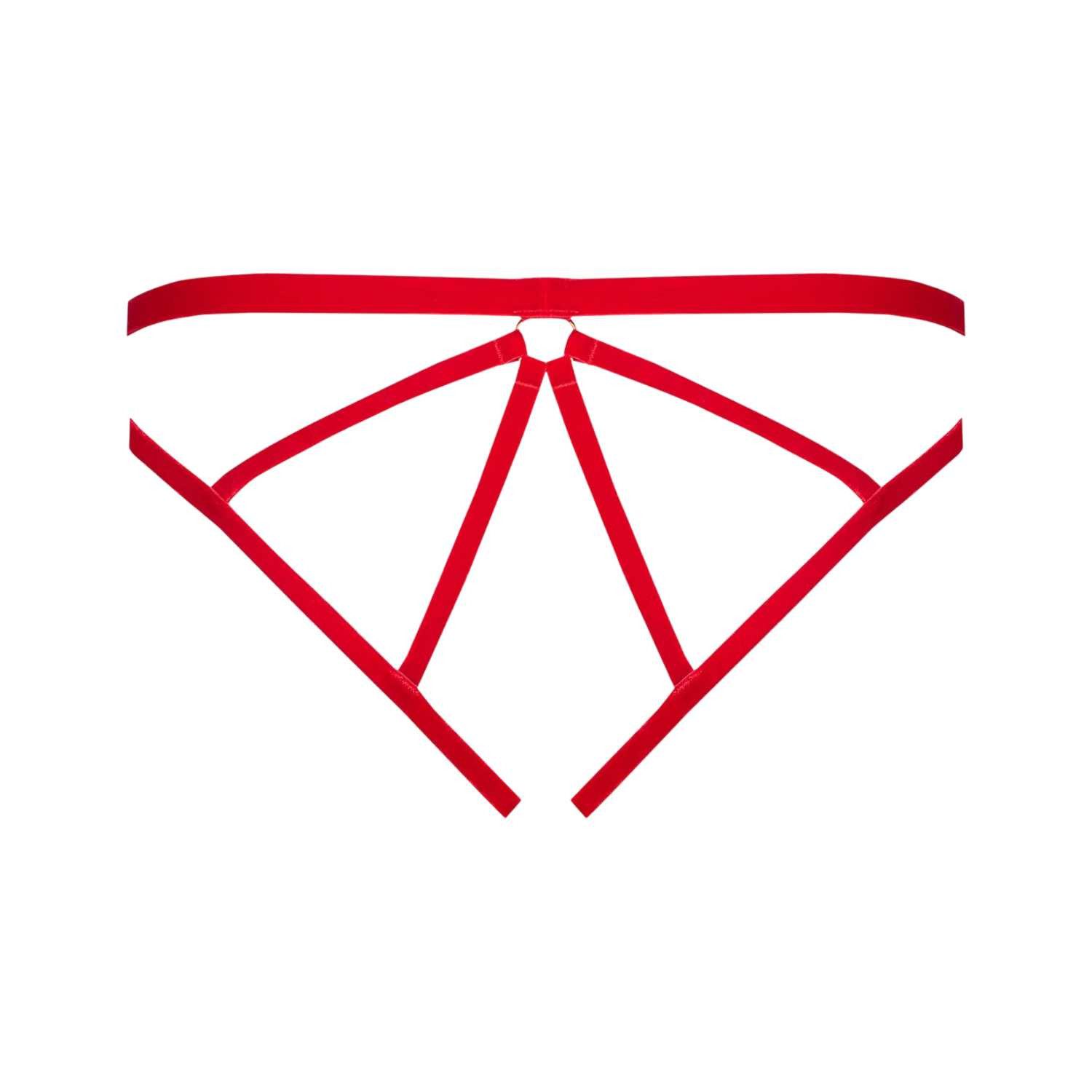 Maison Close Slip-Ouvert Les Fetiches Ouvert Slip Samt rot