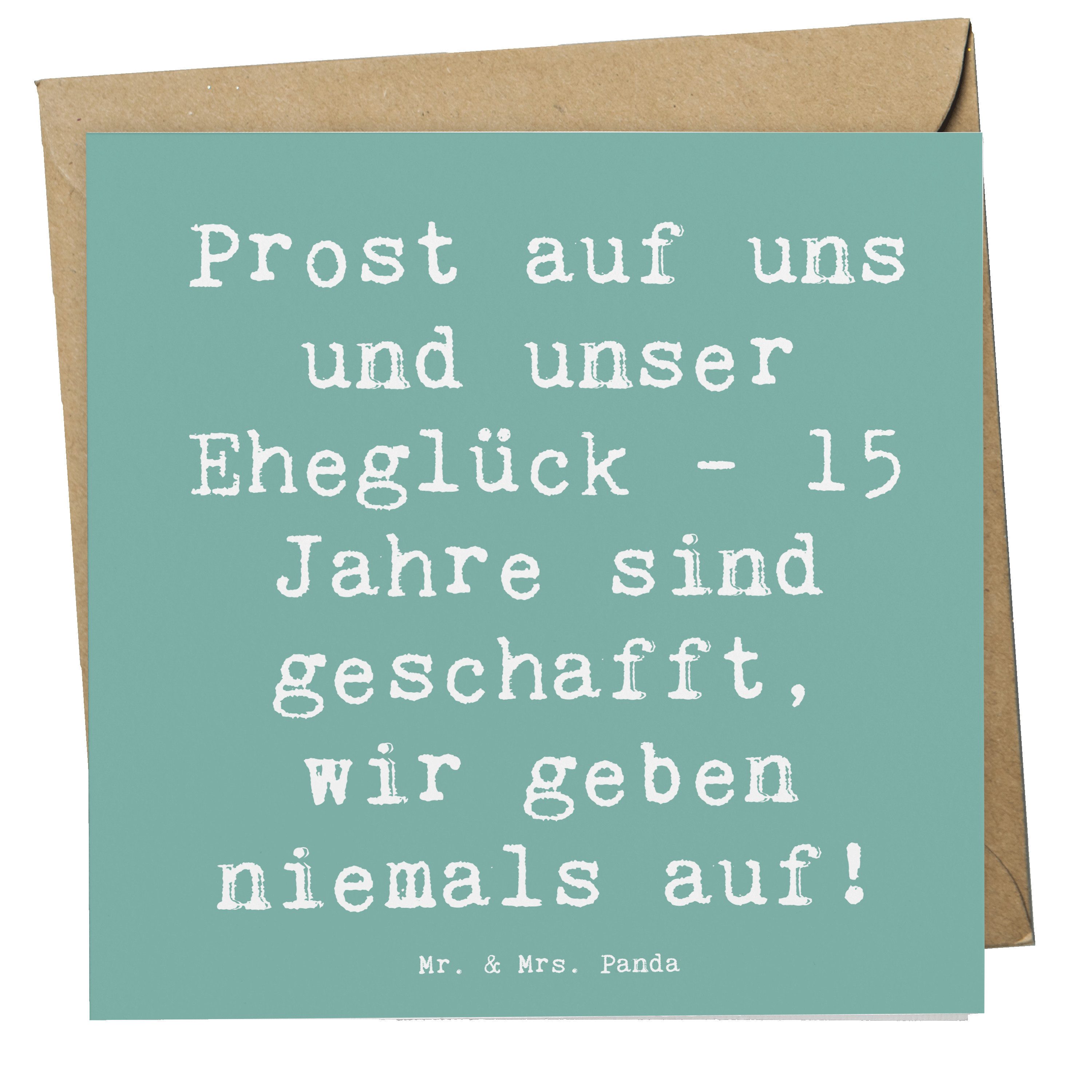 Grußkarte 15. Hochzeitstag Gläserne Hochzeit - Meeresbrise - Geschenk, Karte, G