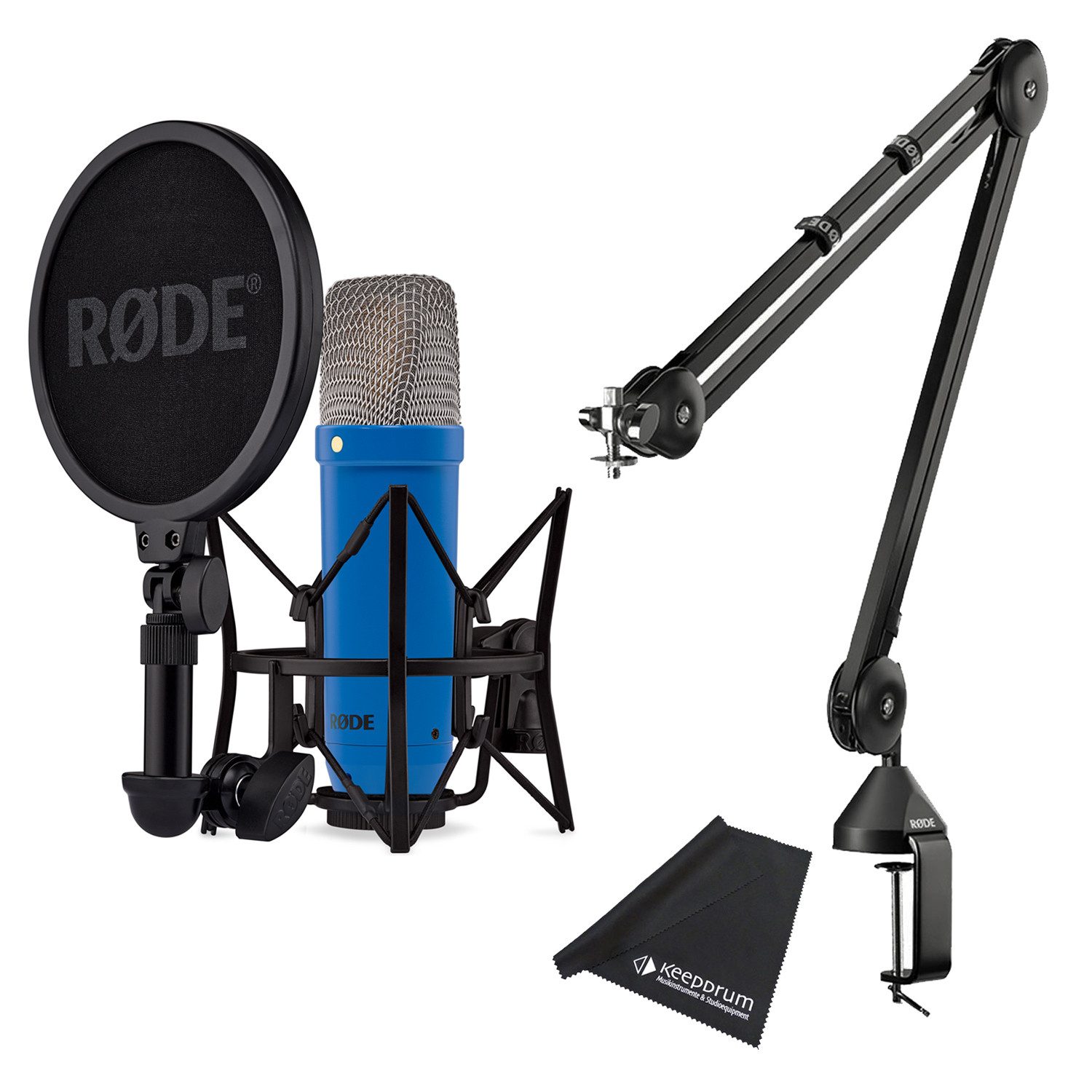 RØDE Mikrofon Rode NT1 Signature Cobalt Blau Mikrofon mit PSA-1 Gelenkarm (Set), hochwertiges Mikrofon