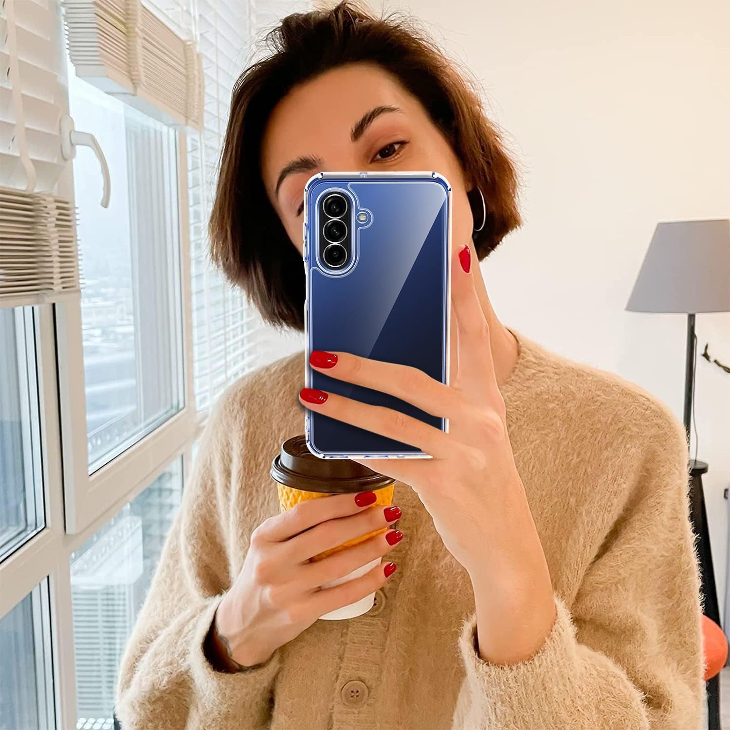 CLM-Tech Handyhülle Transparent für Samsung Galaxy A17 / A18 4G / 5G 6,7 Zoll, TPU Gummi, Kratzfest, stoßsicher, schmutzabweisend – Bild 5 von 5
