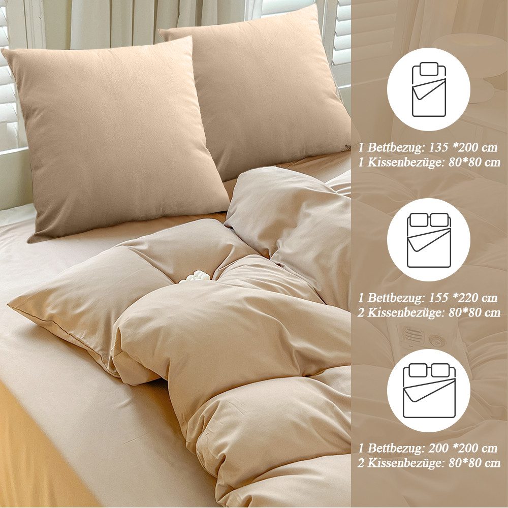 Elegear Bettwäsche Bettwäsche 135×200/155x220/200x200cm Mikrofaser Bettwäsc günstig online kaufen