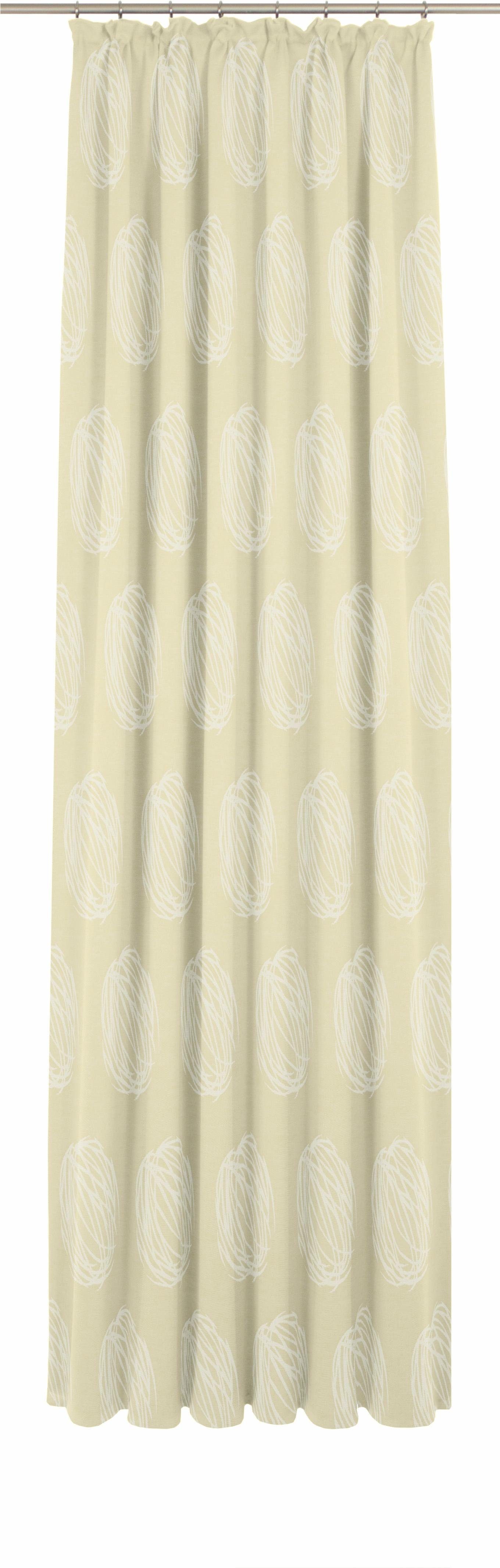 Vorhang Kingston, Wirth, Kräuselband (1 St), blickdicht, Jacquard creme