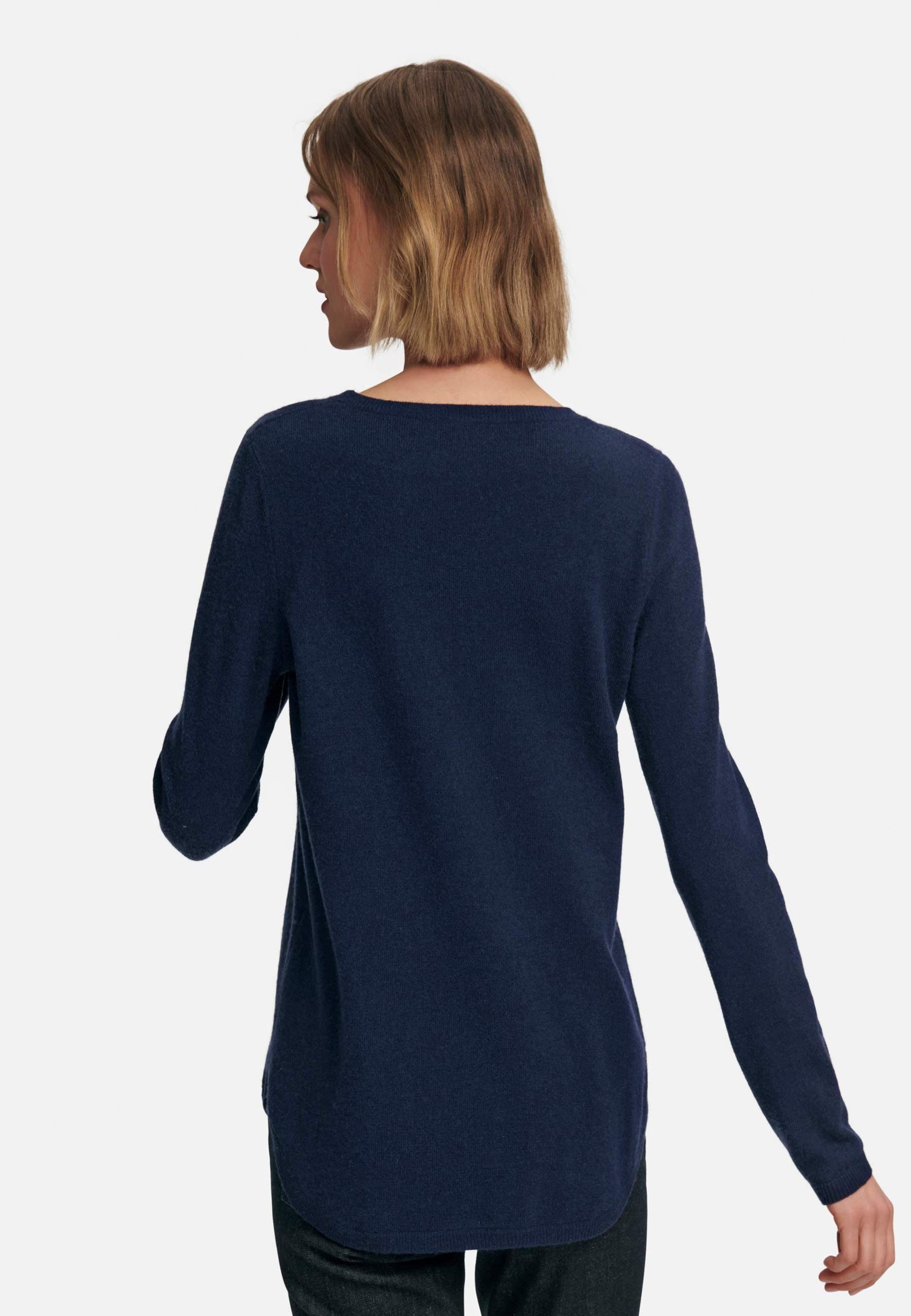 include Strickpullover New Wool mit Design navy klassischem